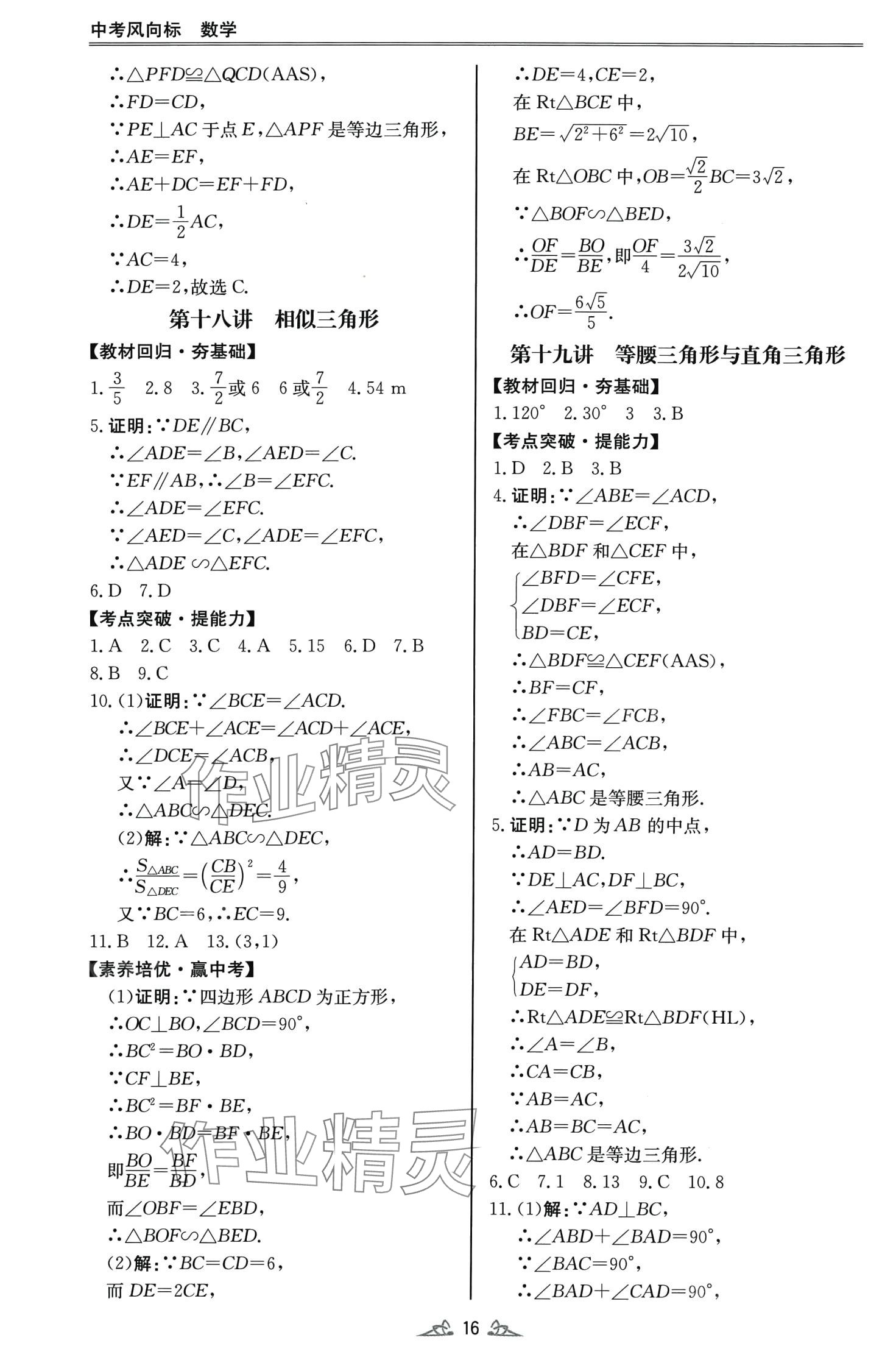 2024年中考風(fēng)向標(biāo)數(shù)學(xué)廣東專版 第16頁