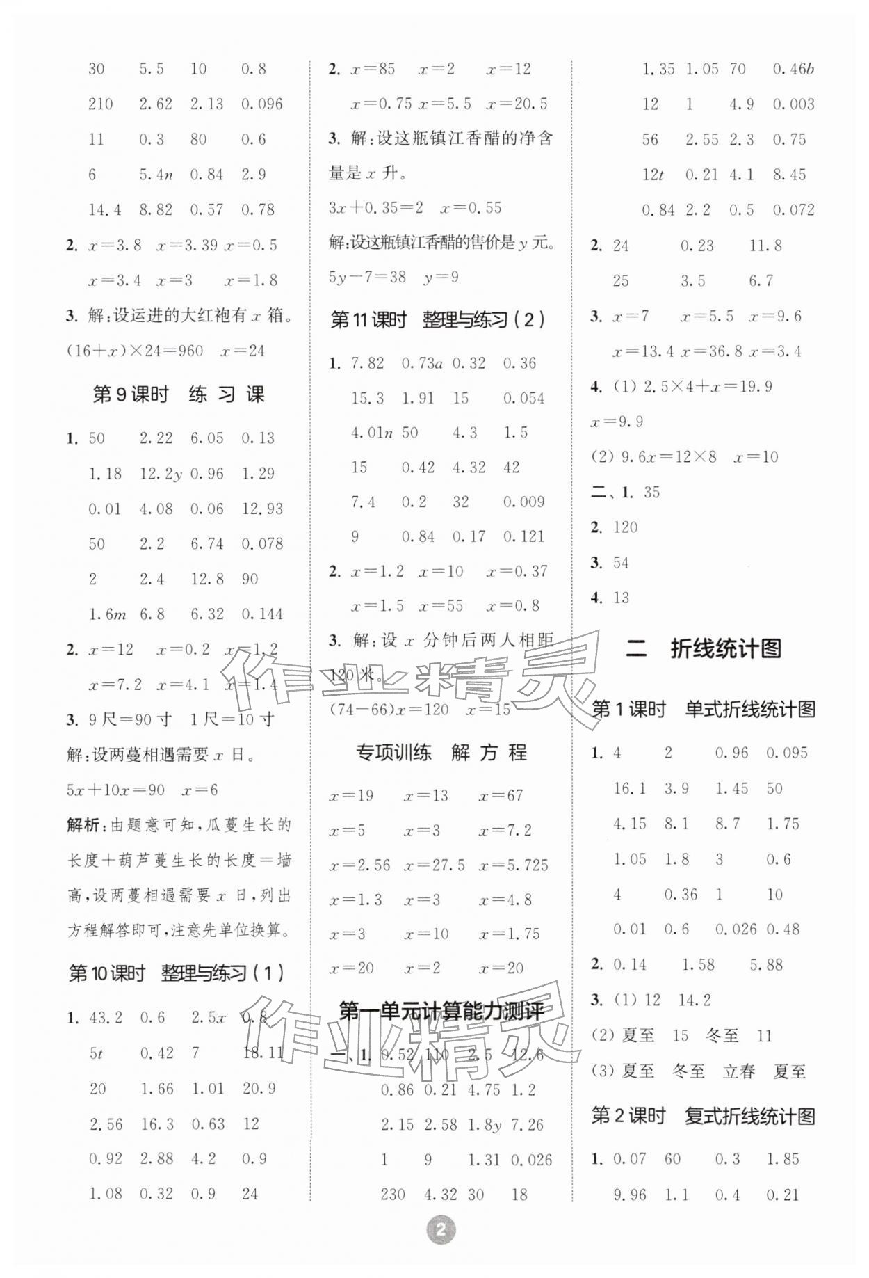 2026年小学数学计算10分钟五年级数学下册苏教版&nbsp;第2页