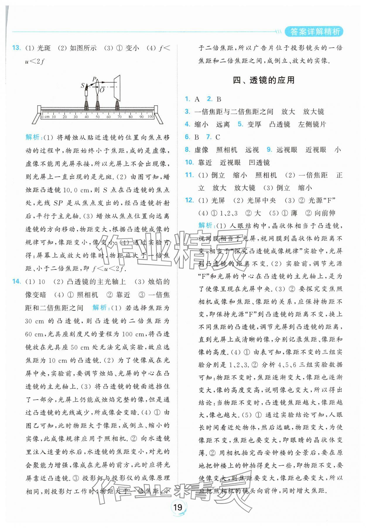 2024年亮點(diǎn)給力全優(yōu)練霸八年級(jí)物理上冊(cè)蘇科版 參考答案第19頁(yè)