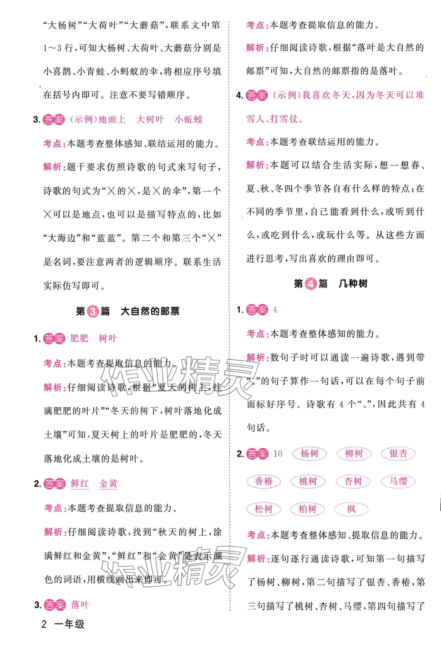 2024年阳光同学阅读真题80篇一年级 第2页