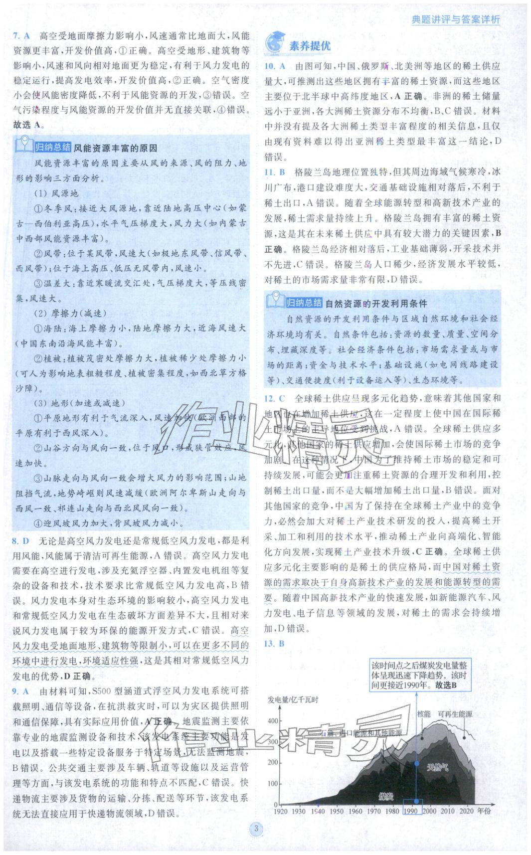 2025年小题狂做高中地理选择性必修第三册 参考答案第3页