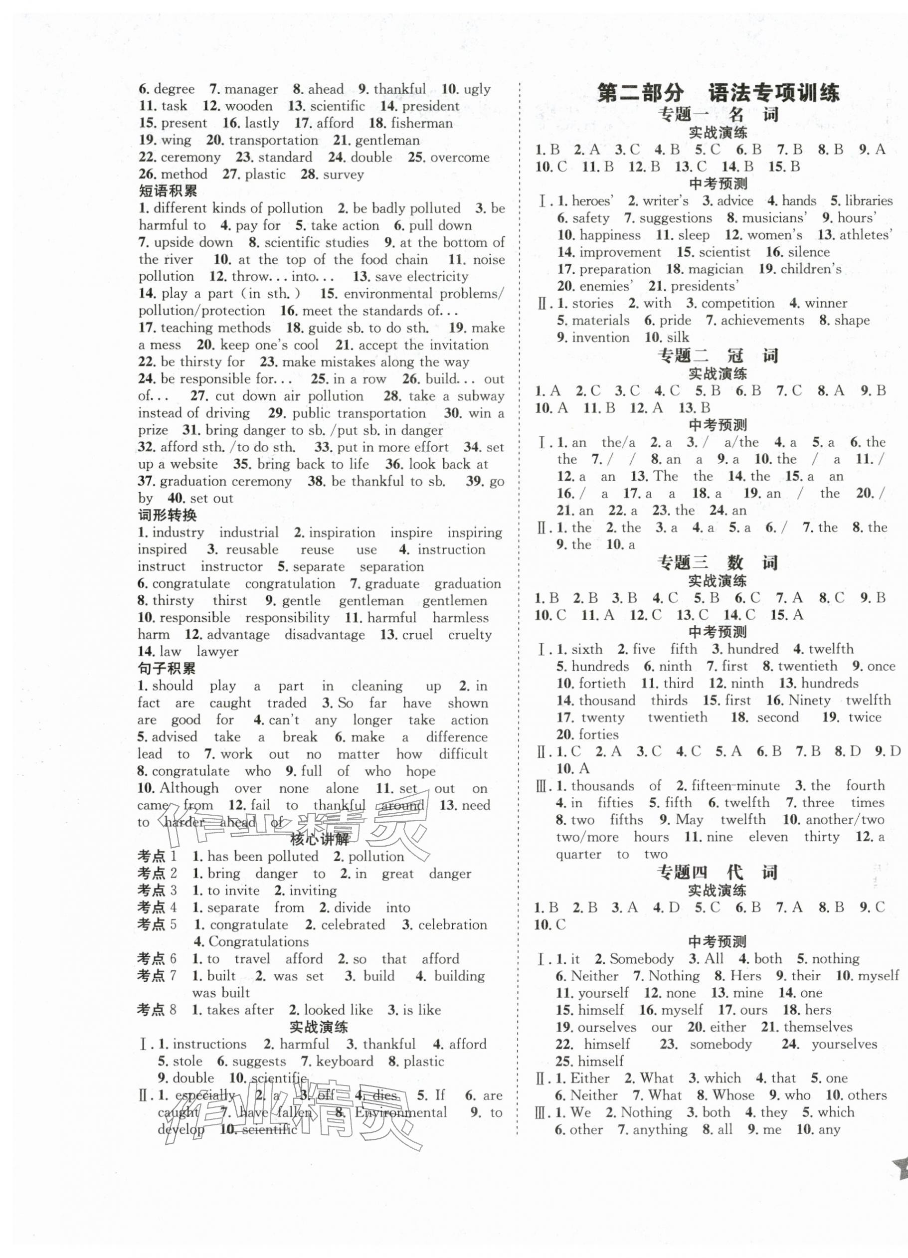 2026年决胜中考英语南充专版&nbsp;第9页