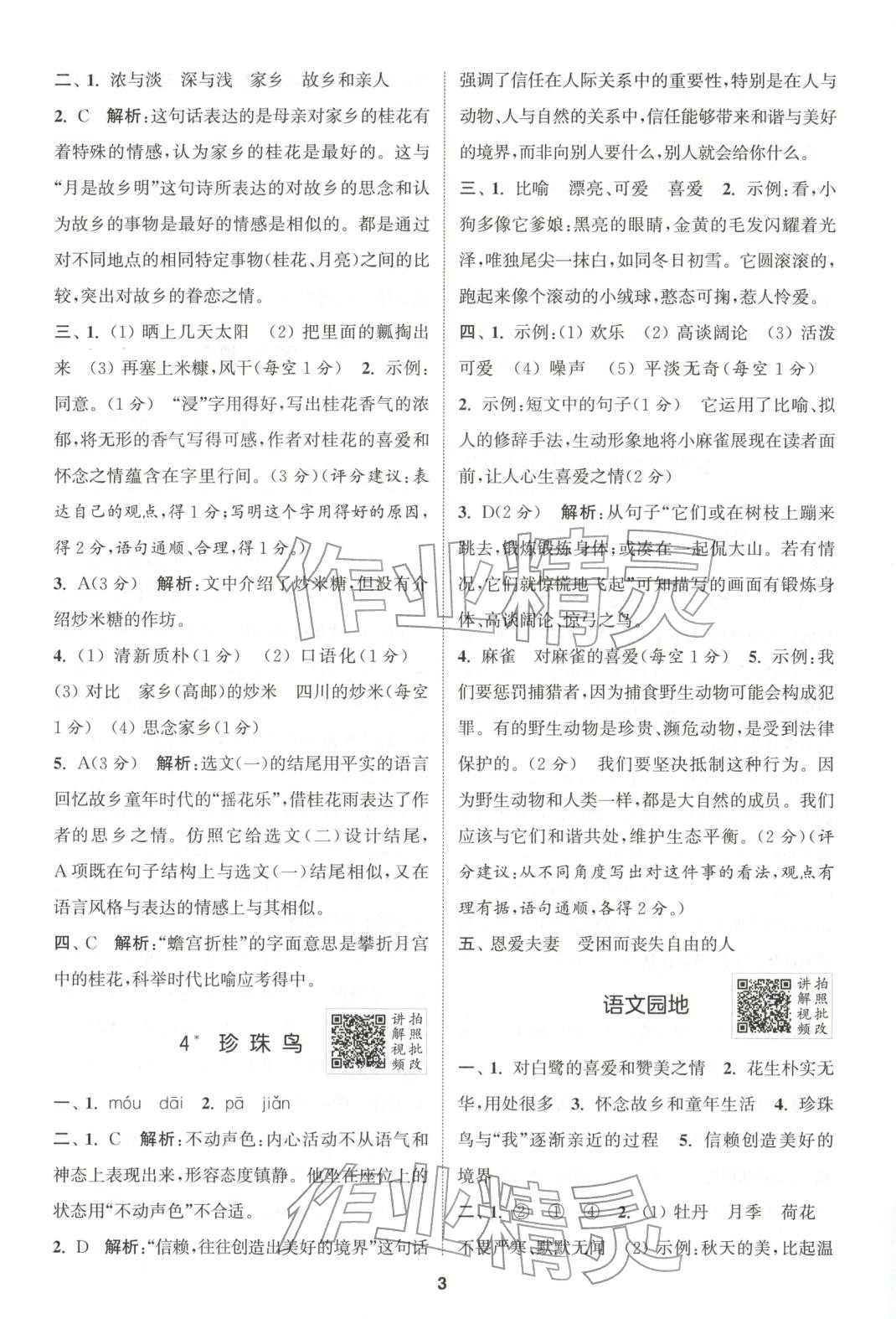 2025年拔尖特訓五年級語文上冊人教版廣東專版&nbsp;第3頁