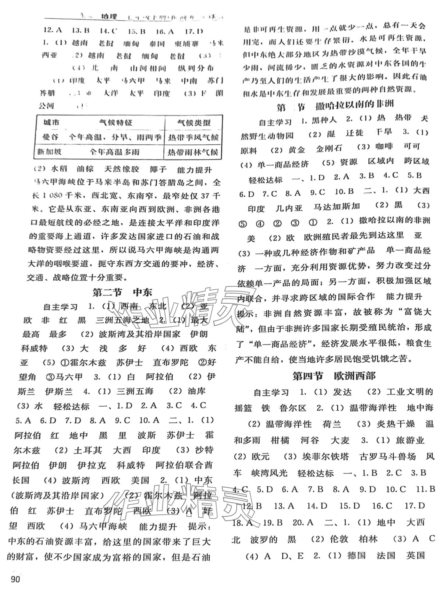 2024年自主學(xué)習(xí)能力測(cè)評(píng)七年級(jí)地理下冊(cè)商務(wù)星球版 第2頁(yè)