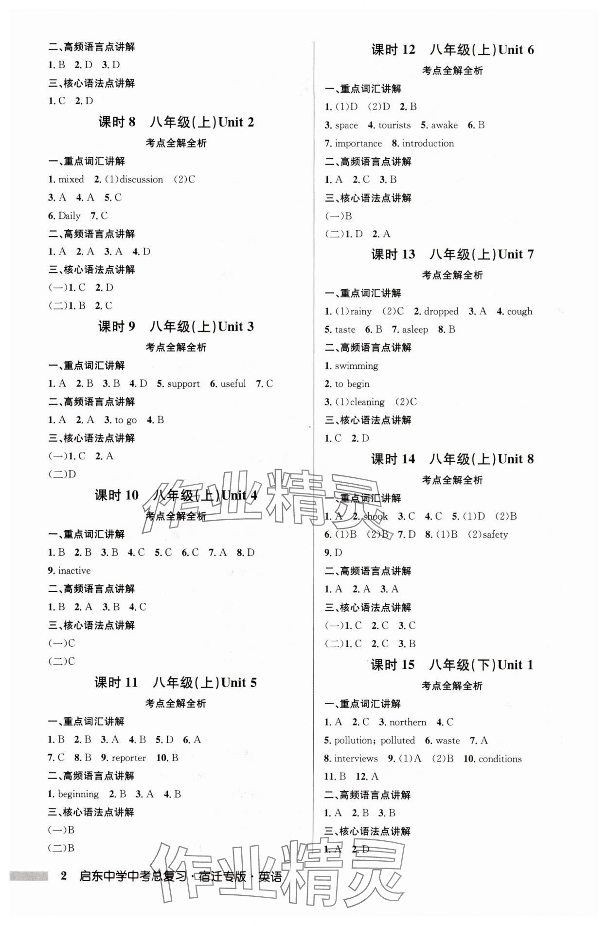 2025年啟東中學中考總復習英語宿遷專版 第2頁