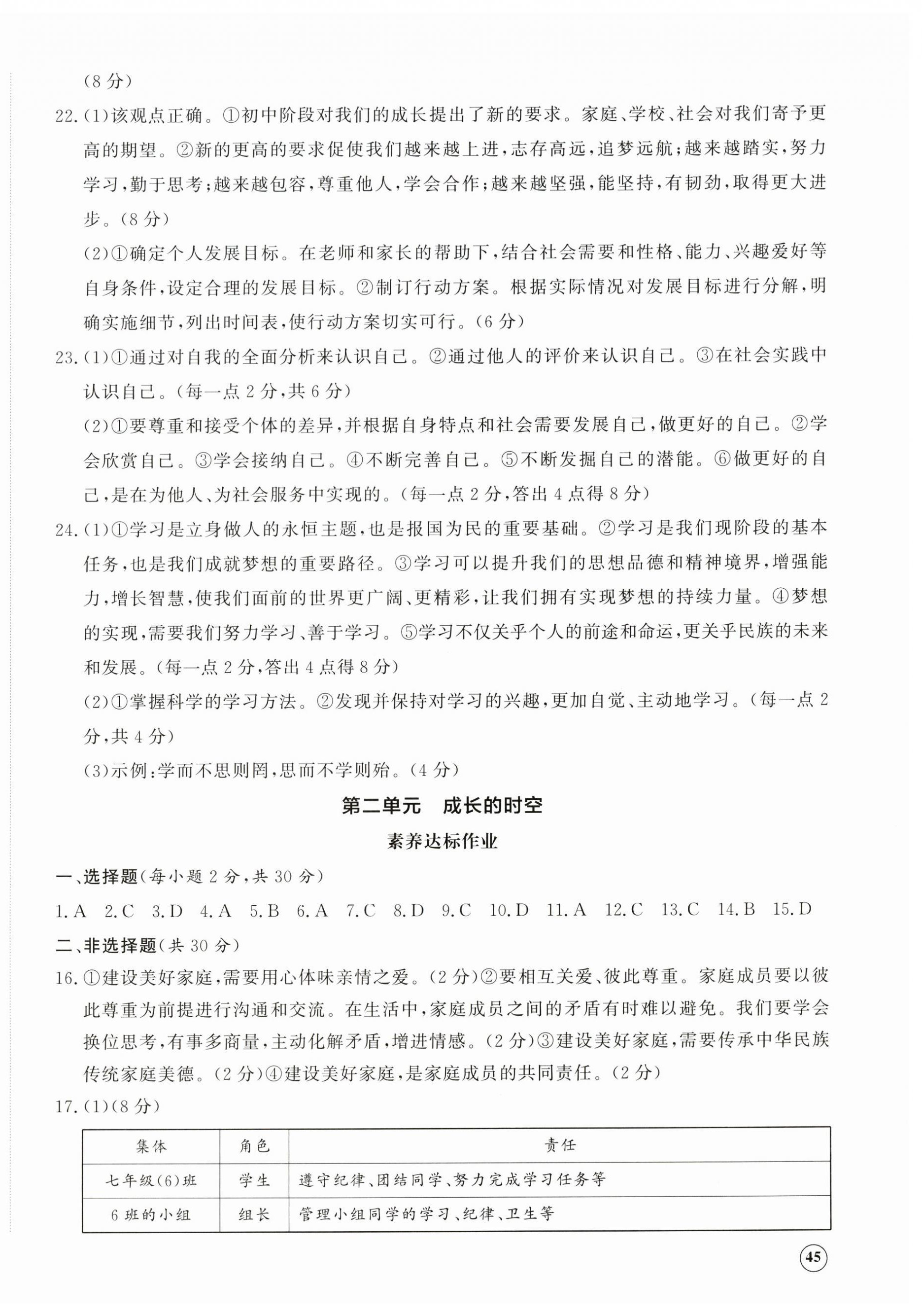2026年伴你学精练课堂分层作业七年级道德与法治上册人教版临沂专版&nbsp;第2页