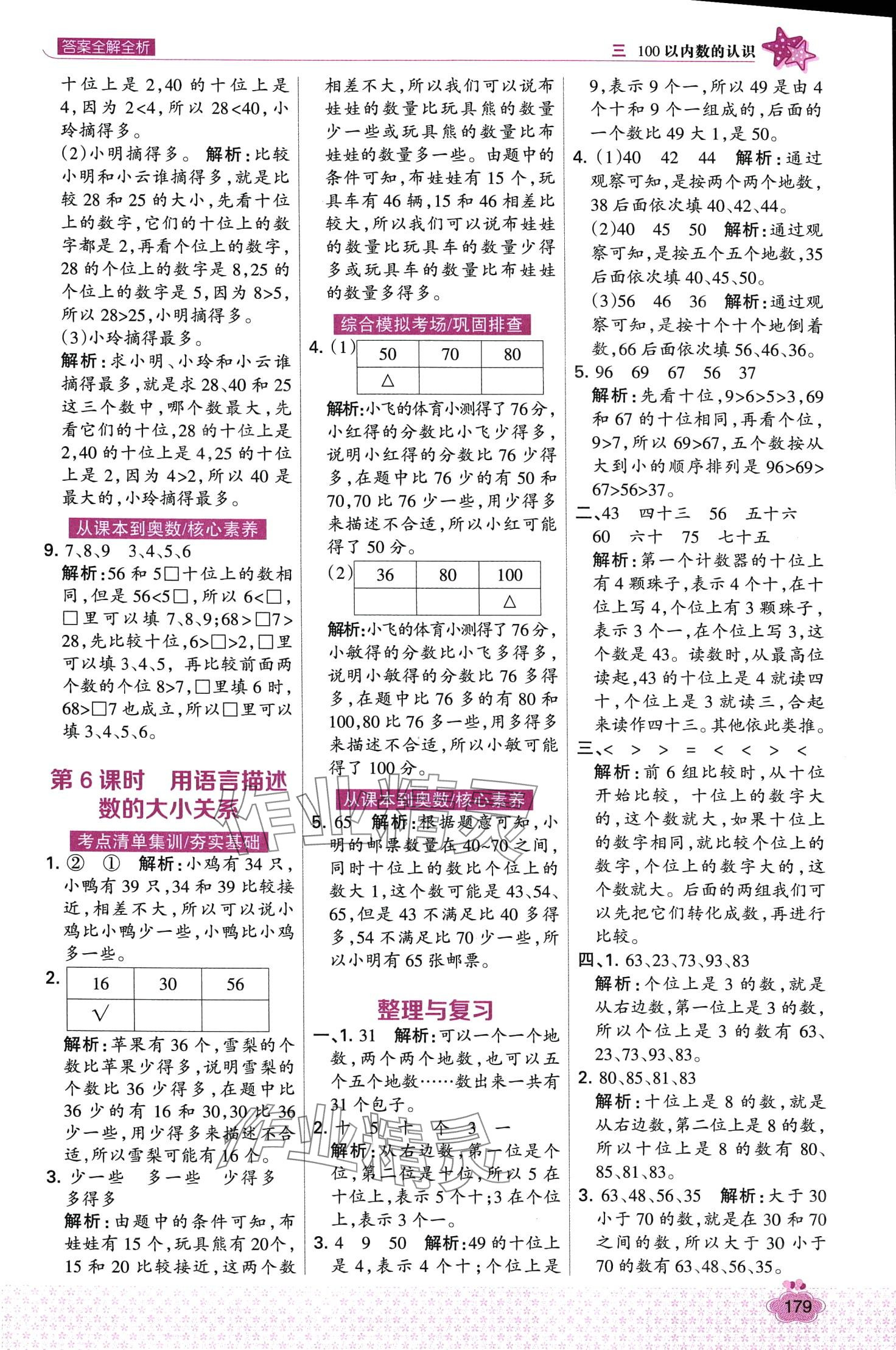 2024年考點集訓(xùn)與滿分備考一年級數(shù)學(xué)下冊冀教版 第11頁