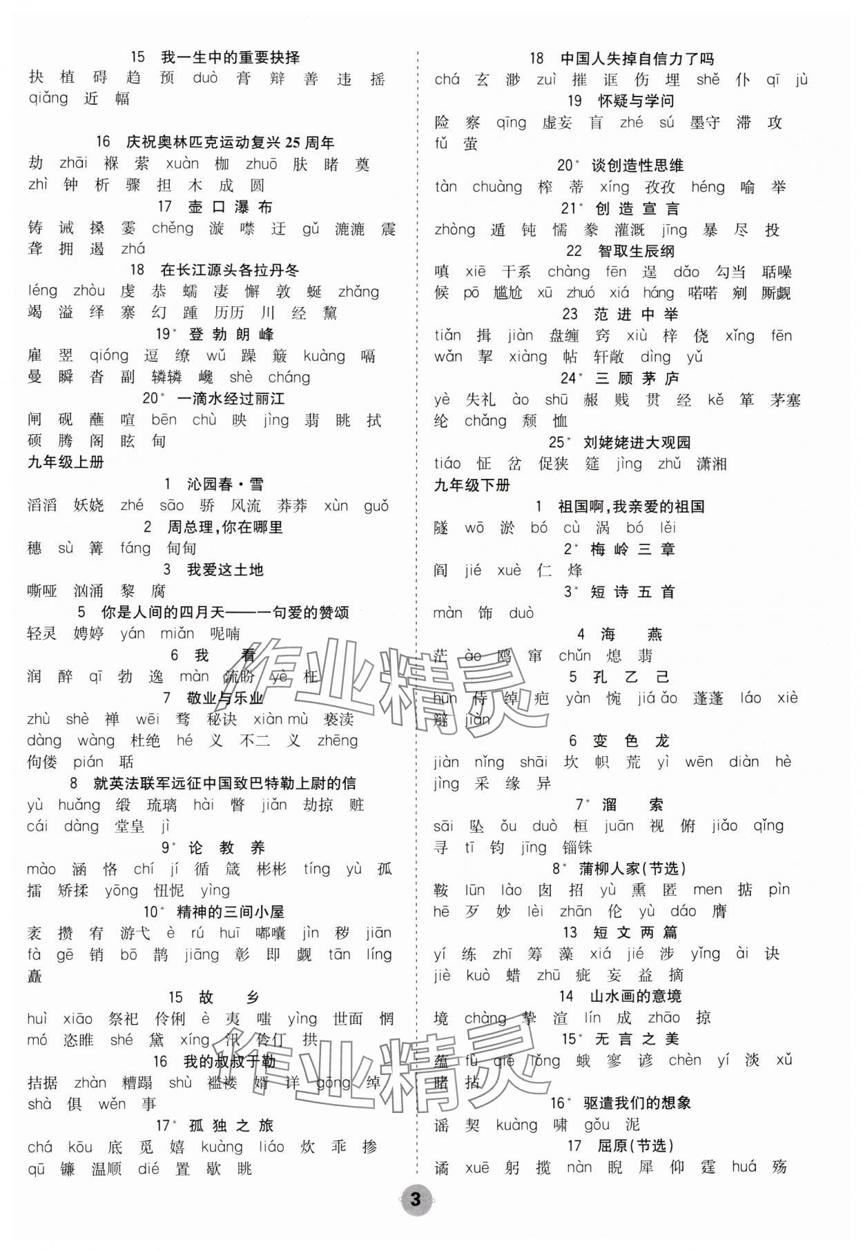 2025年中考大數(shù)據(jù)語文中考河北專版&nbsp;參考答案第3頁