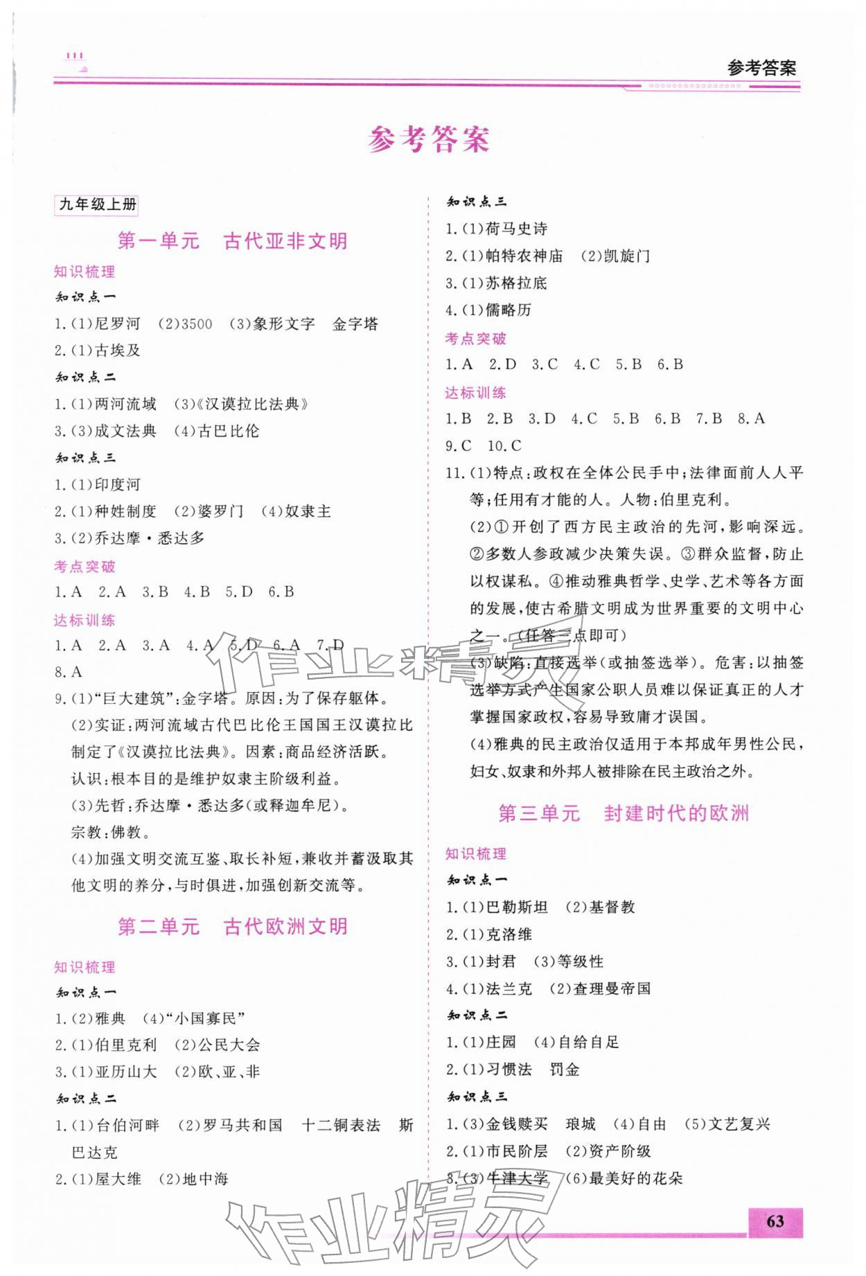 2026年寒假作業(yè)內(nèi)蒙古大學(xué)出版社九年級(jí)歷史&nbsp;第1頁(yè)