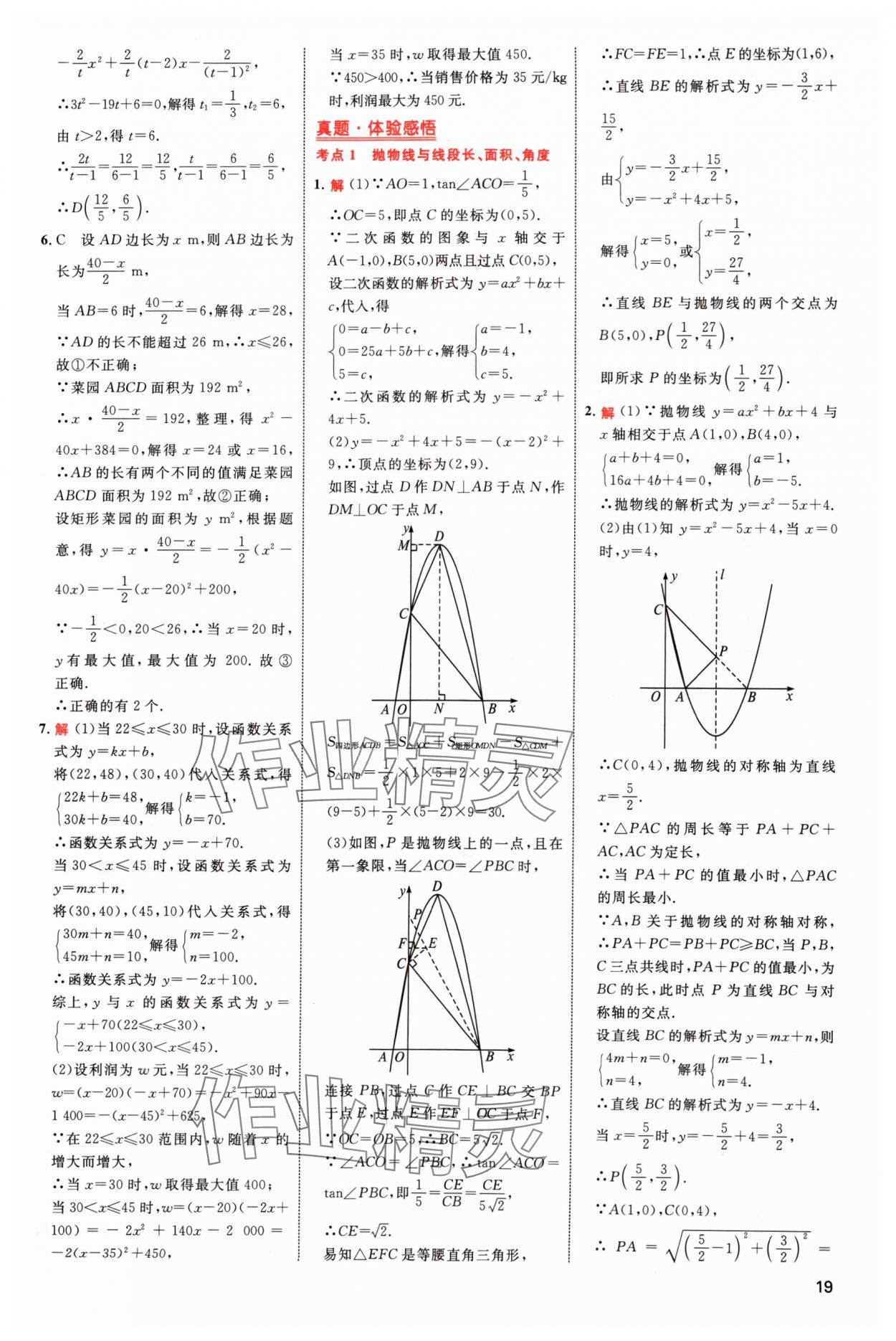 2024年中考高手?jǐn)?shù)學(xué) 參考答案第19頁