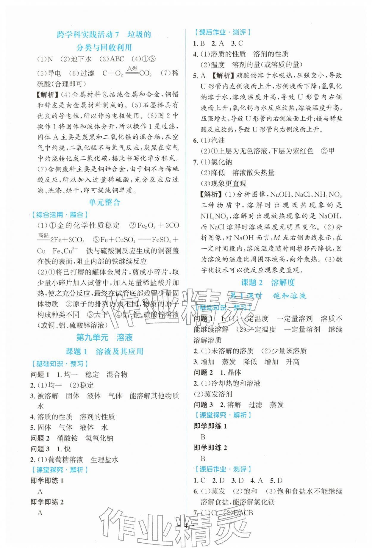 2026年同步解析与测评学考练九年级化学下册人教版广东专版&nbsp;第4页