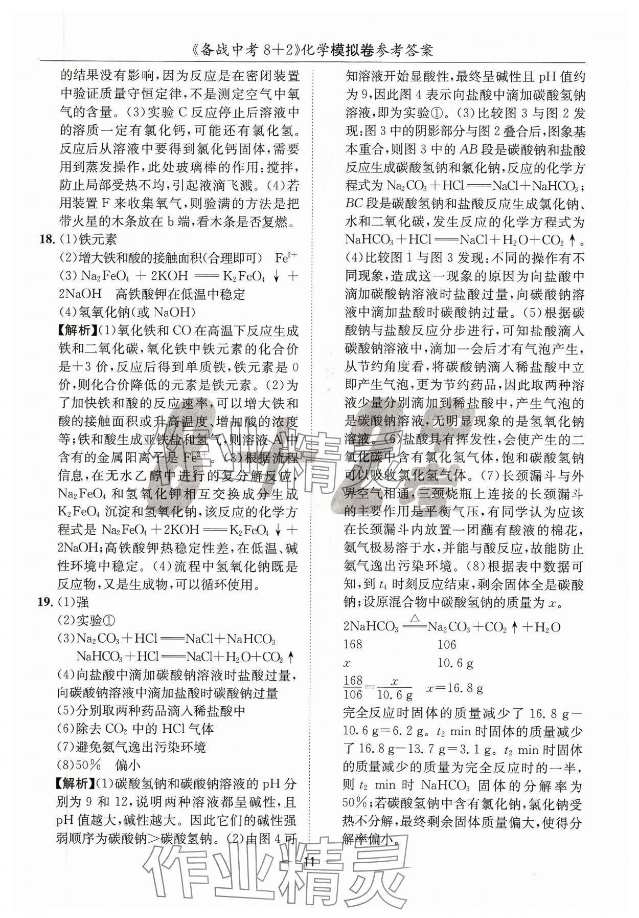 2024年中考密卷8加2化學 第11頁
