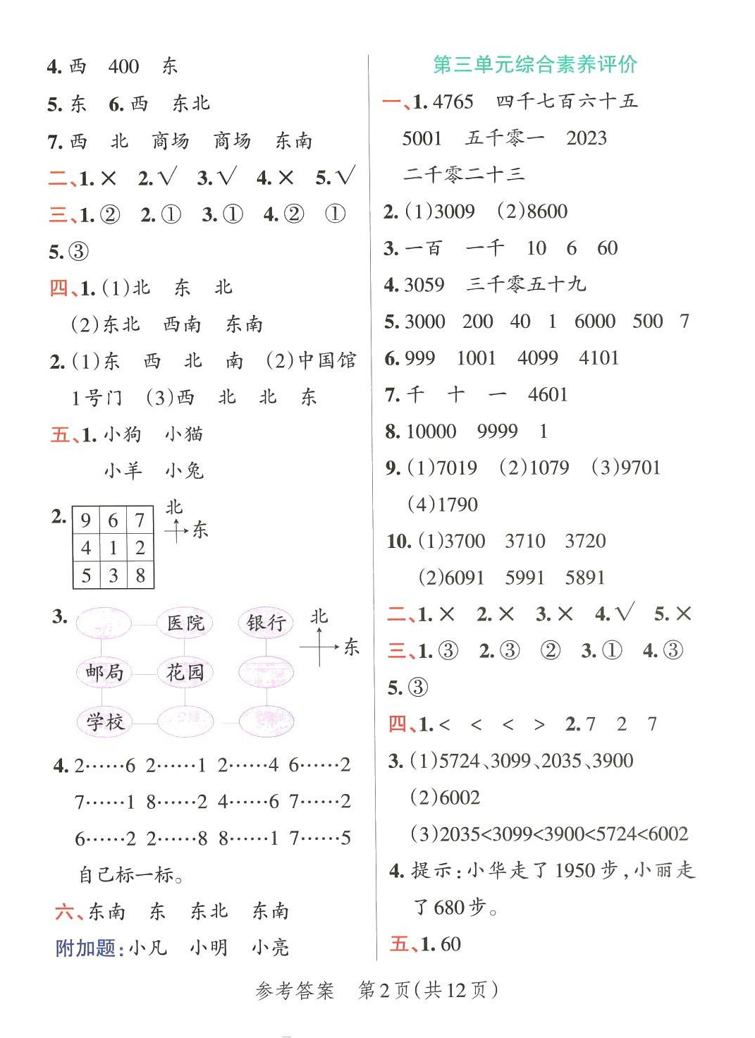2024年小學學霸單元期末標準卷二年級數學下冊北師大版 第2頁