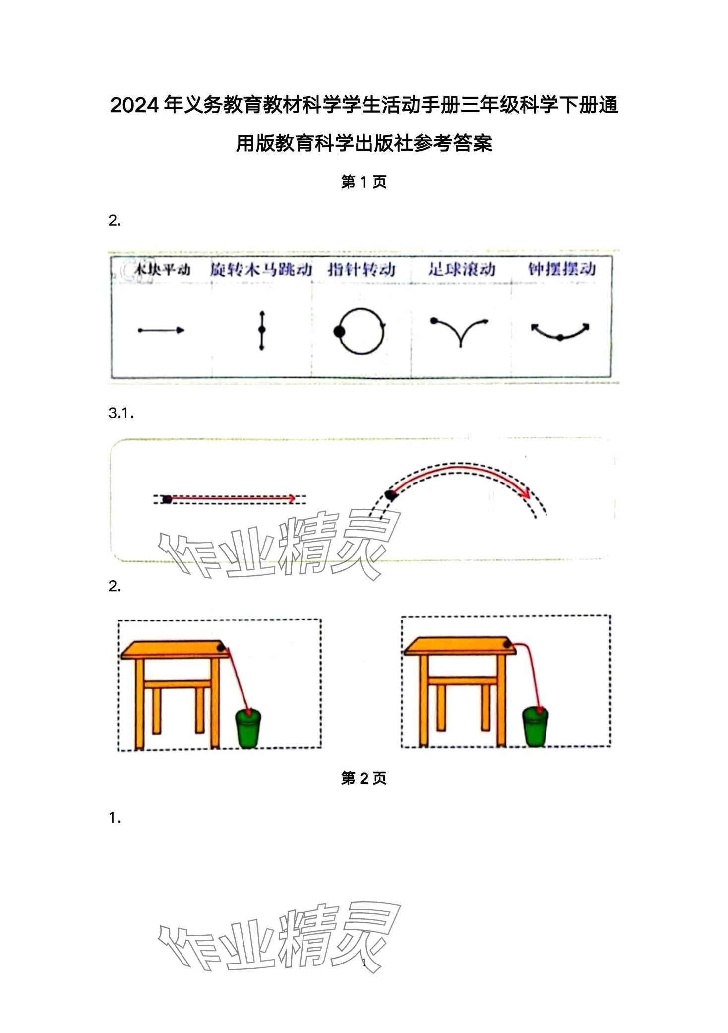 2024年學(xué)生活動(dòng)手冊(cè)三年級(jí)科學(xué)下冊(cè)教科版教育科學(xué)出版社 第1頁(yè)