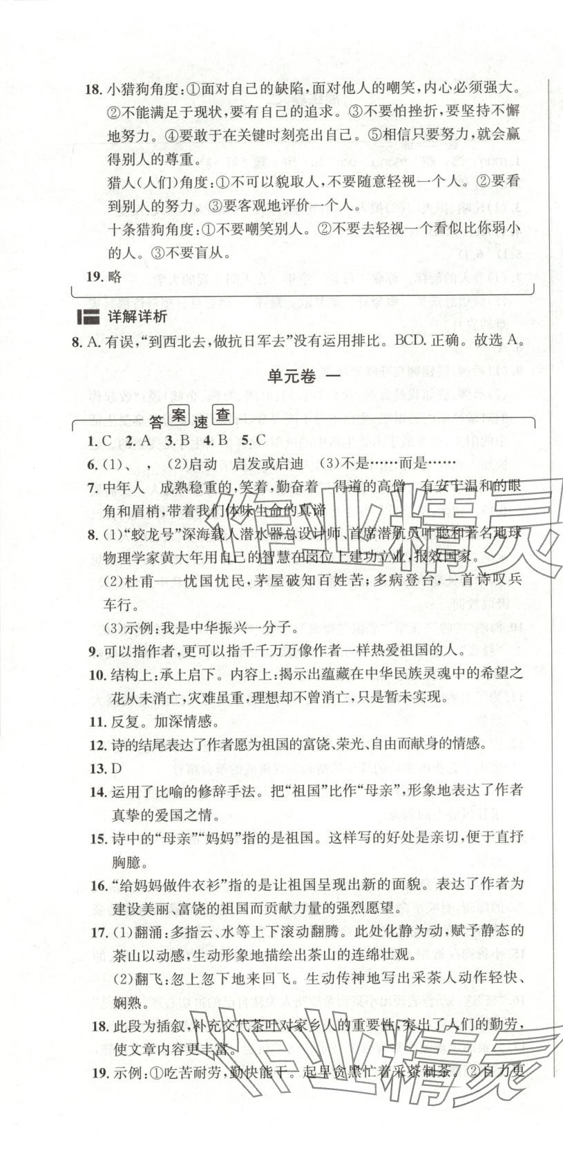 2025年阳光夺冠九年级语文下册人教版 第4页