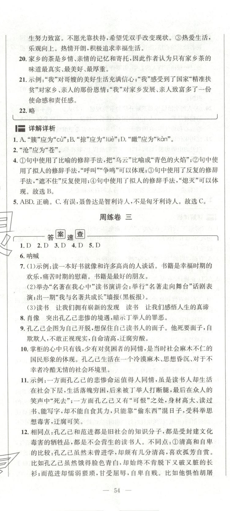 2025年阳光夺冠九年级语文下册人教版 第5页