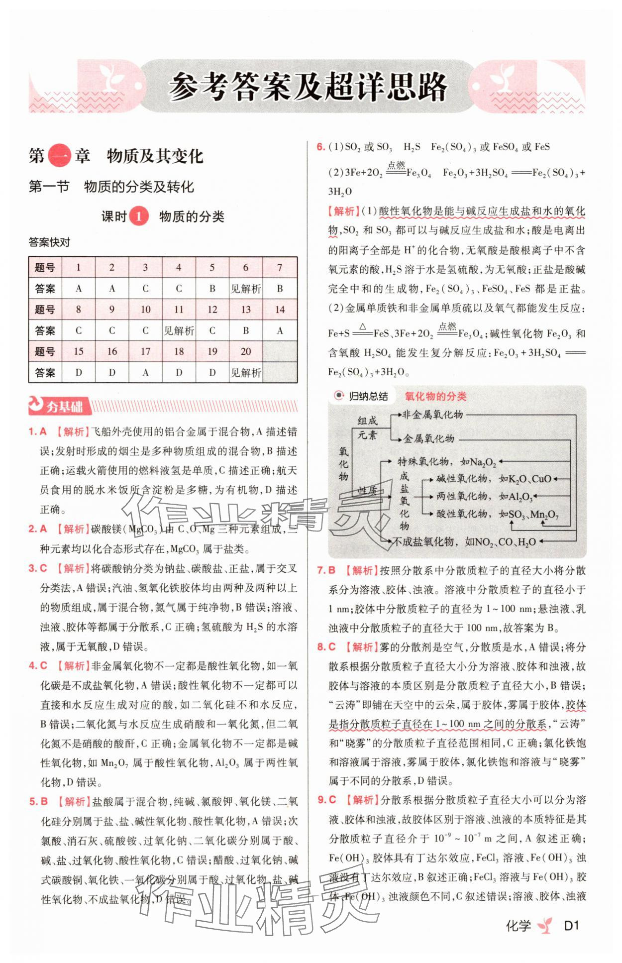 2025年練習生高中化學必修第一冊人教版 第1頁