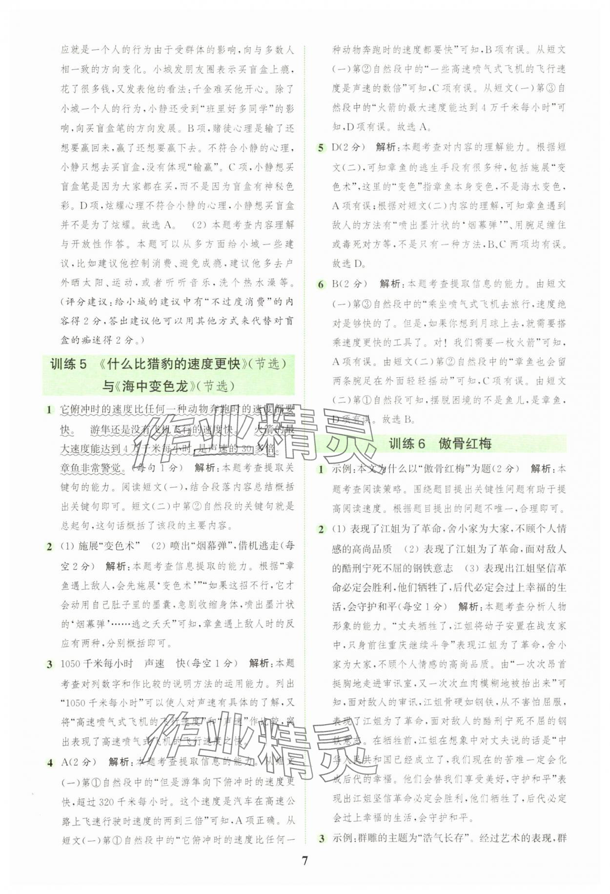 2025年通城學(xué)典組合訓(xùn)練五年級(jí)語(yǔ)文上冊(cè)人教版浙江專版 第7頁(yè)
