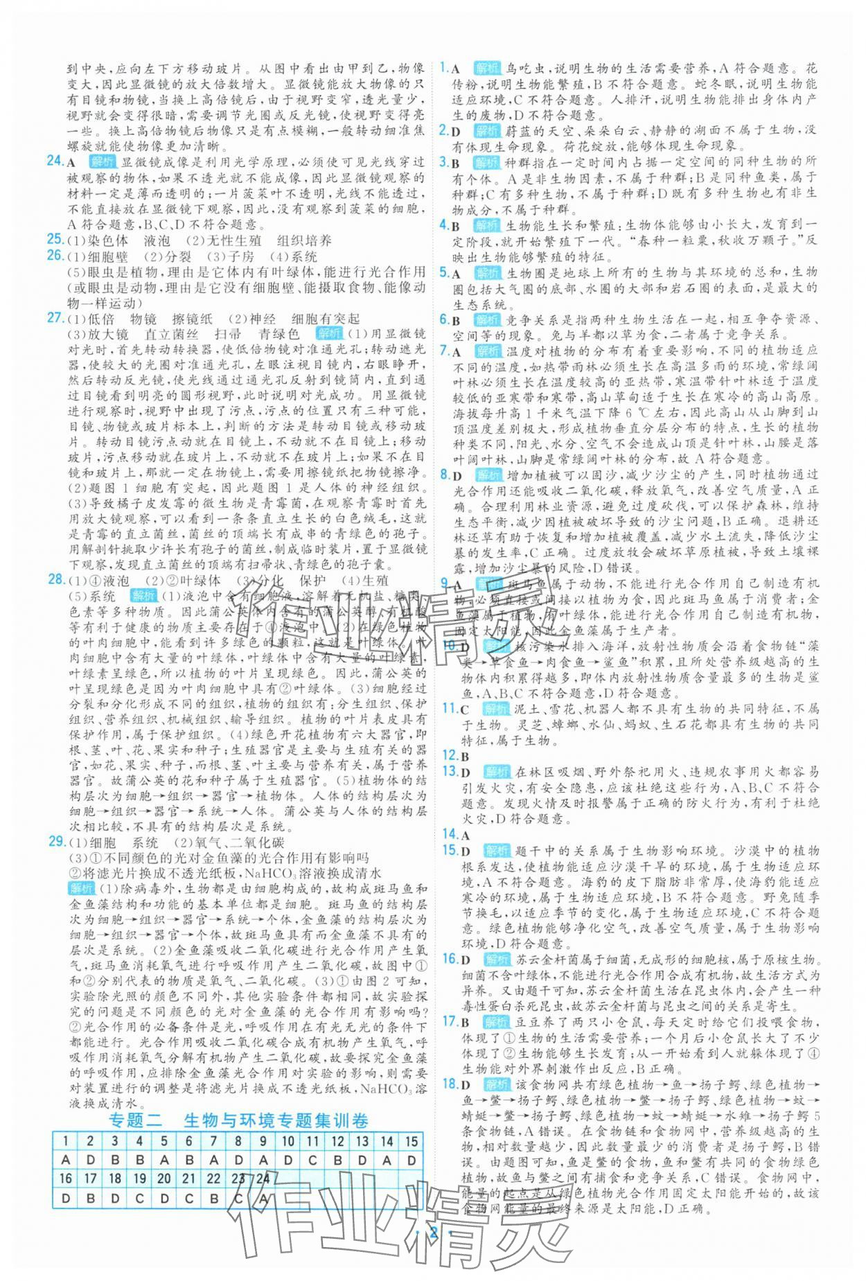 2025年首席中考真題精選生物河北專版 第2頁