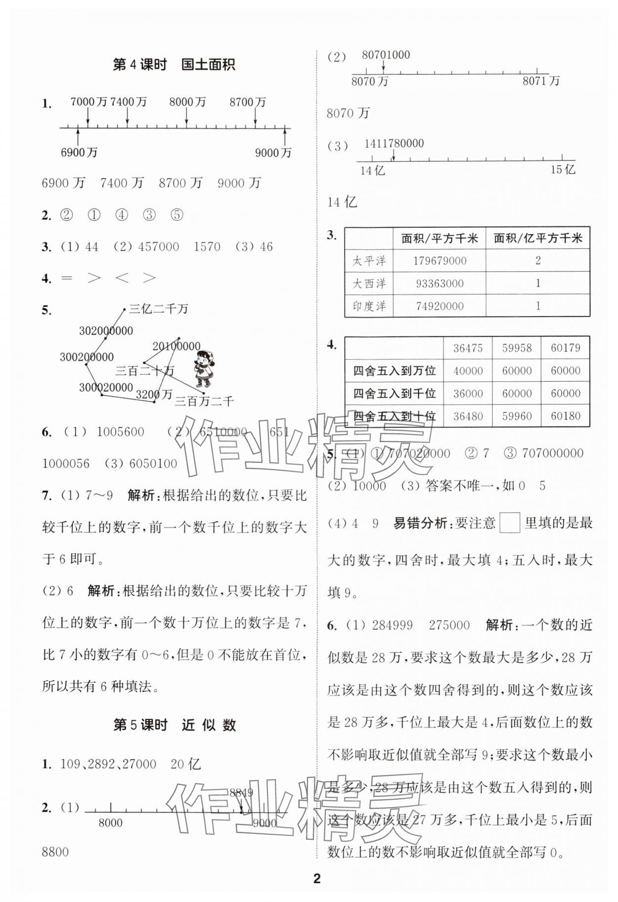 2024年通城學(xué)典課時(shí)作業(yè)本四年級(jí)數(shù)學(xué)上冊(cè)北師大版 參考答案第2頁(yè)