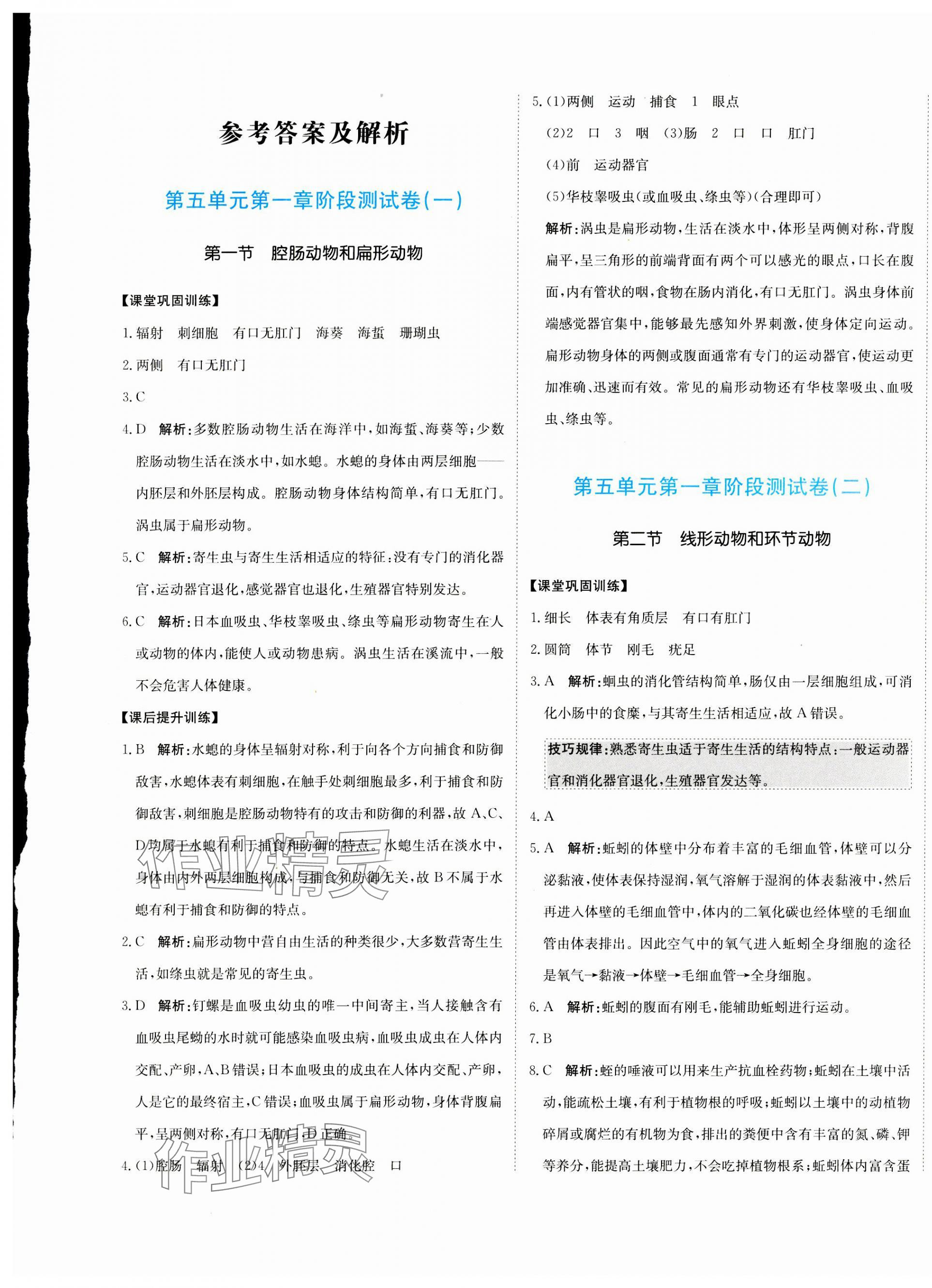 2023年提分教练八年级生物上册人教版 第1页