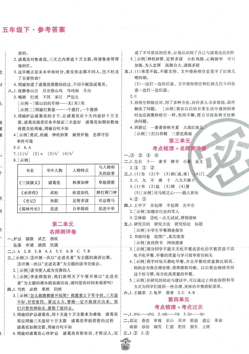 2024年豫鶴翔名師100分五年級(jí)語(yǔ)文下冊(cè)人教版 第2頁(yè)