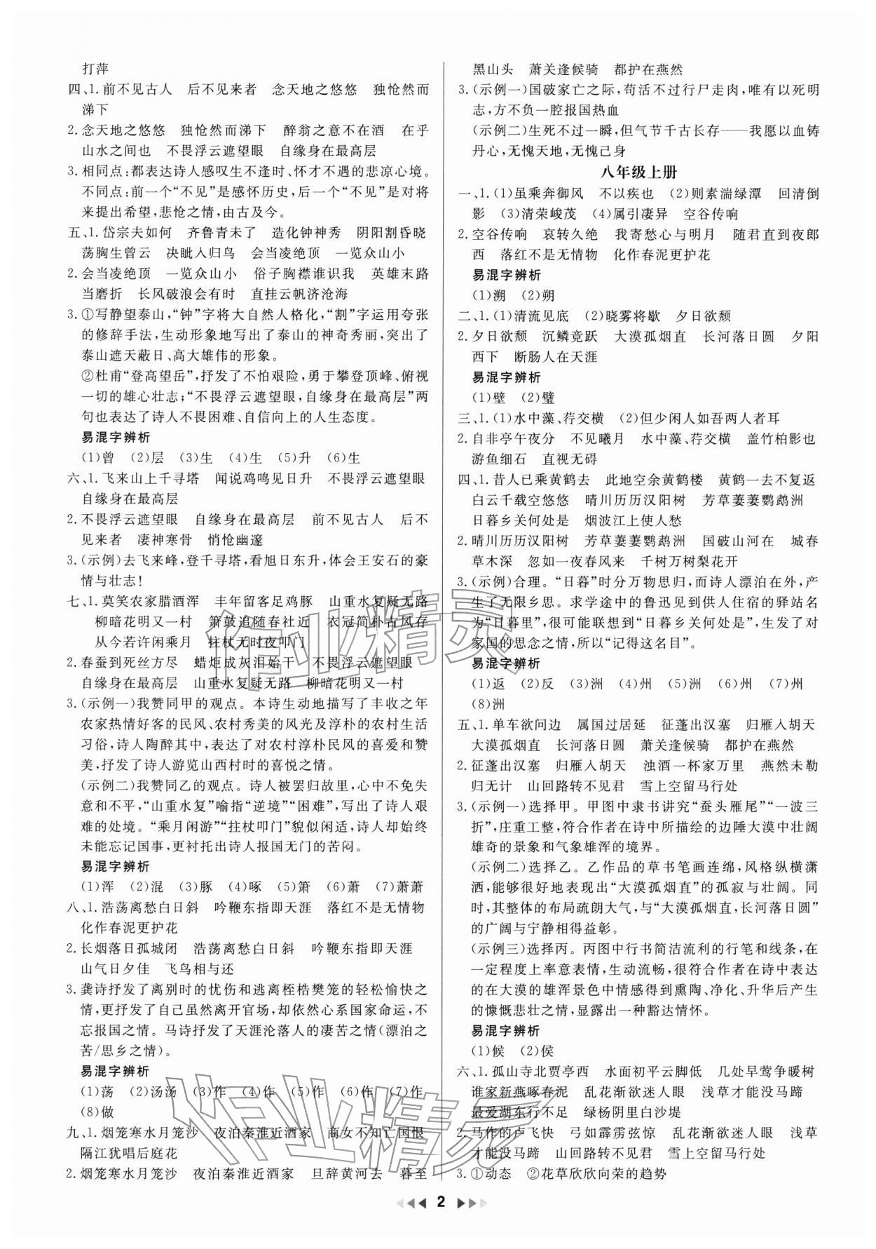 2026年新中考新启航语文中考广东专版&nbsp;第2页