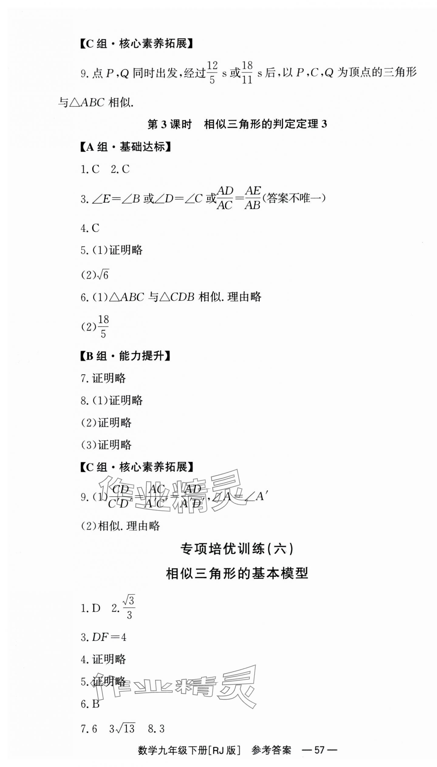 2025年全效學(xué)習(xí)同步學(xué)練測九年級數(shù)學(xué)下冊人教版 第9頁
