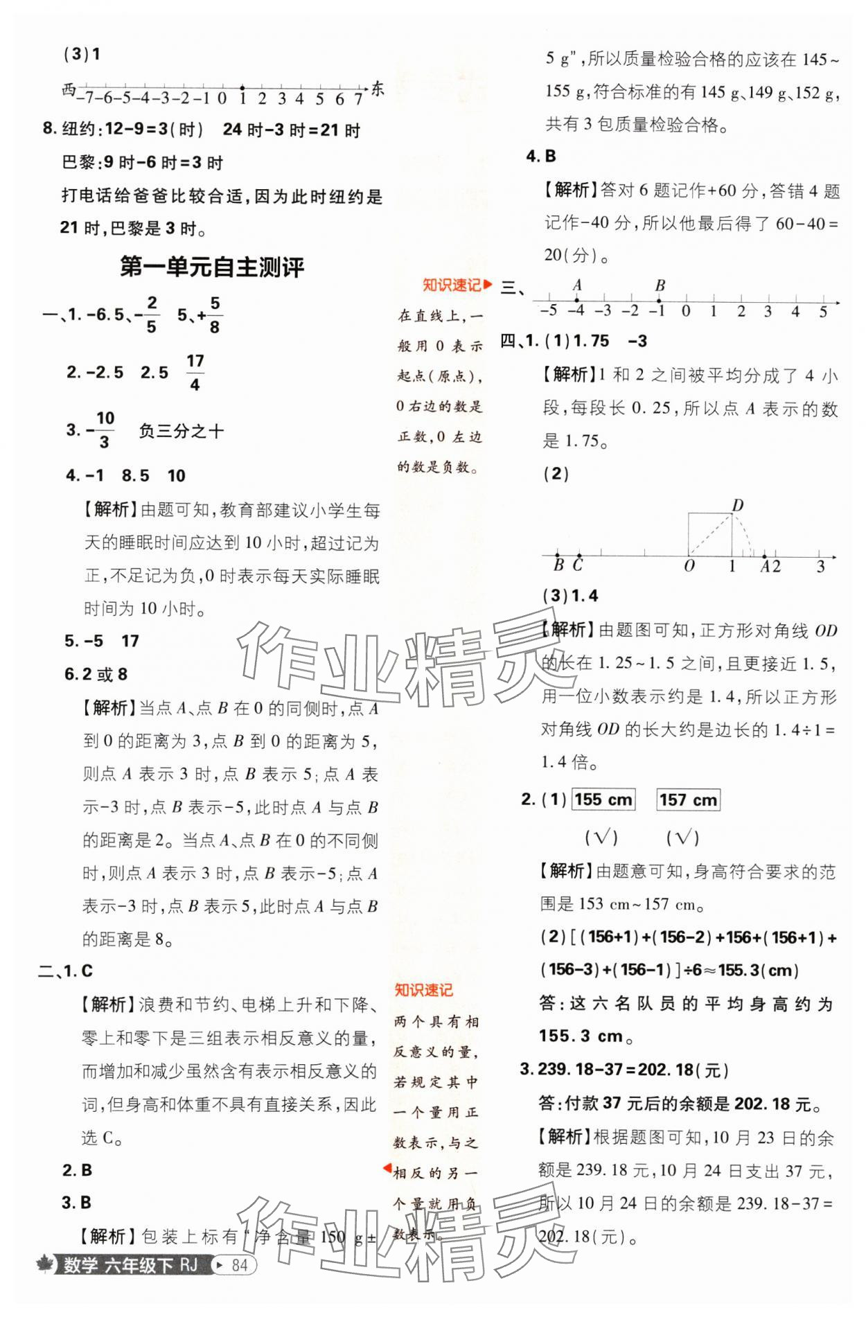 2025年小學(xué)必刷題六年級數(shù)學(xué)下冊人教版 參考答案第2頁