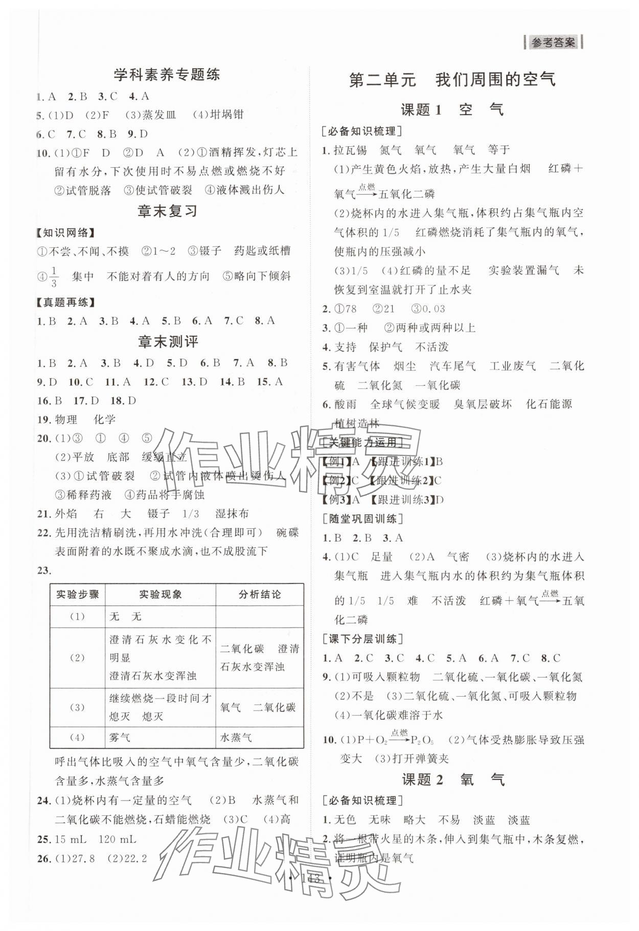 2023年初中同步練習冊九年級化學上冊人教版山東人民出版社 第3頁
