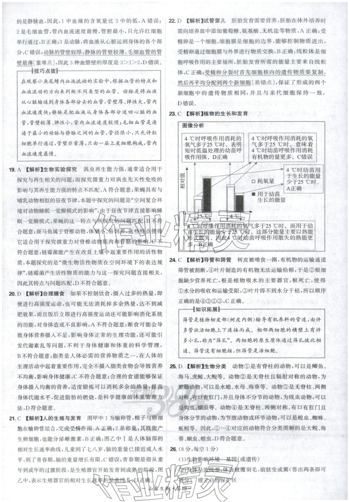 2026年天利38套中考试题精选八年级生物山东专版 第19页