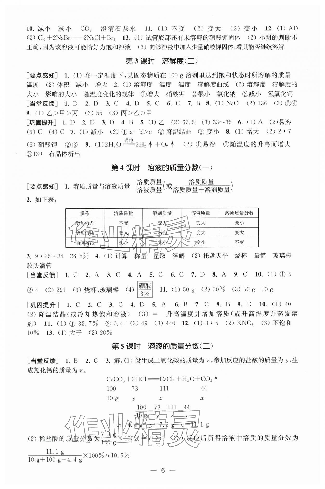 2025年創(chuàng)新課時作業(yè)本九年級化學(xué)下冊全國版 第6頁