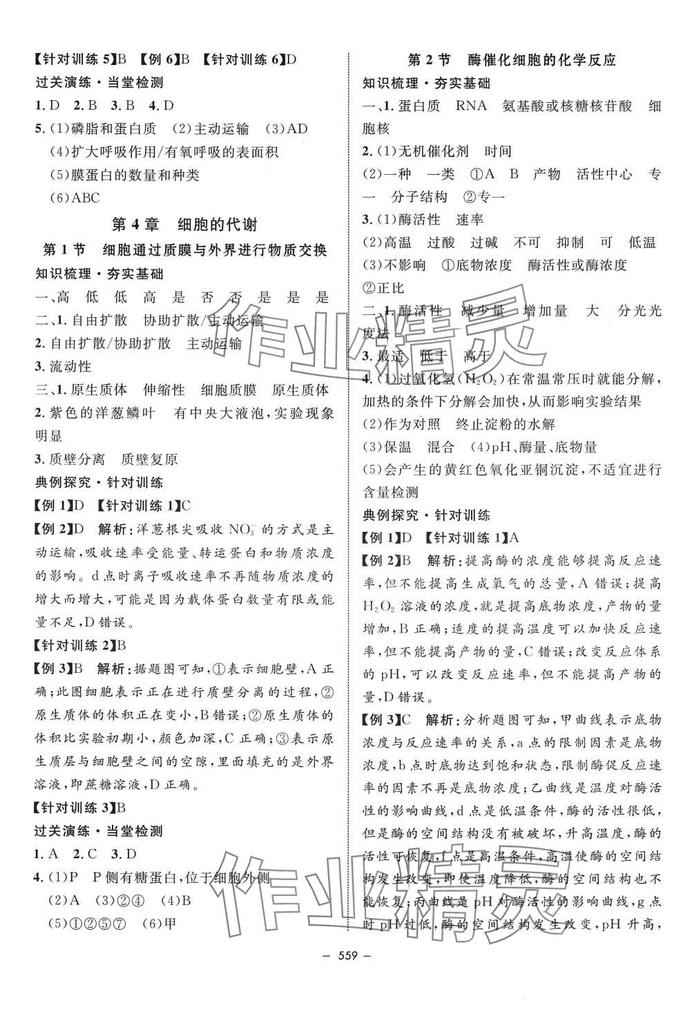 2024年鐘書金牌金典導(dǎo)學(xué)案高中生物滬教版上海專版 第5頁