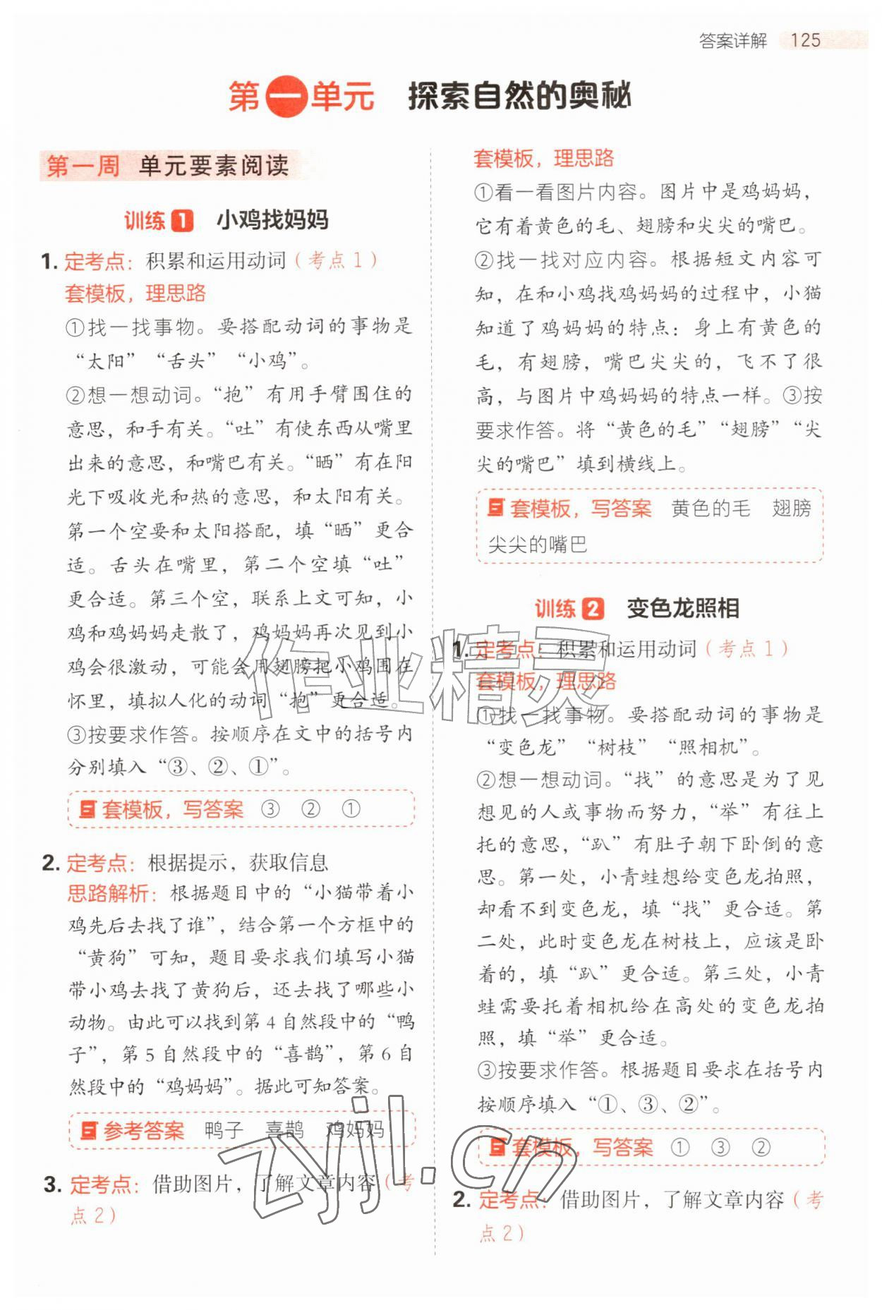 2026年开心语文阅读理解答题模版二年级语文上册人教版&nbsp;第1页