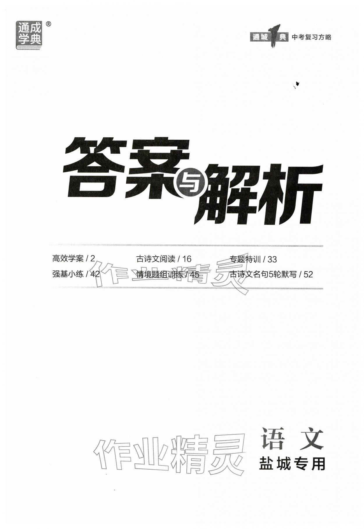 2026年通城1典中考复习方略语文盐城专用 第1页