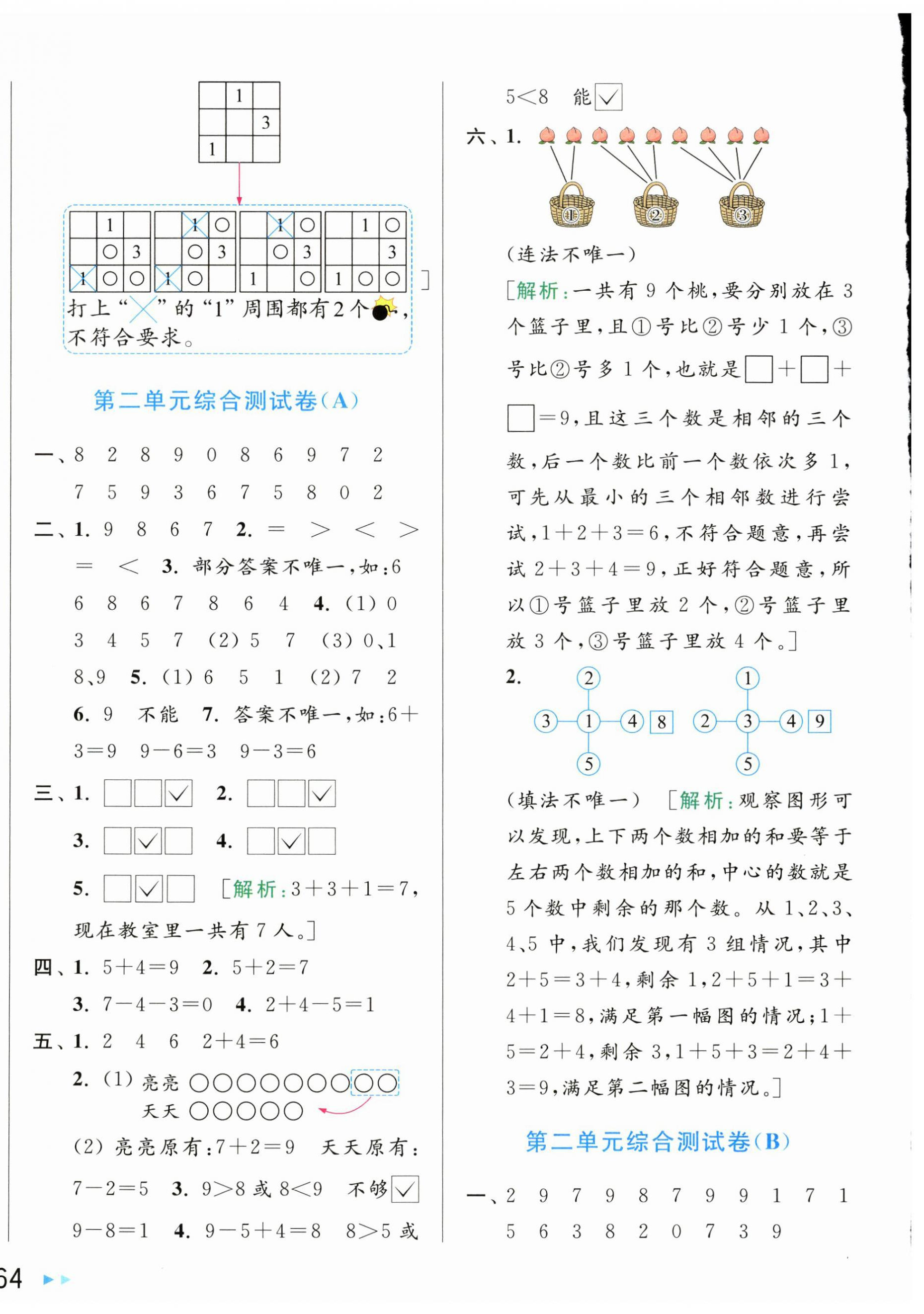 2024年亮點(diǎn)給力大試卷一年級(jí)數(shù)學(xué)上冊(cè)蘇教版 第4頁(yè)