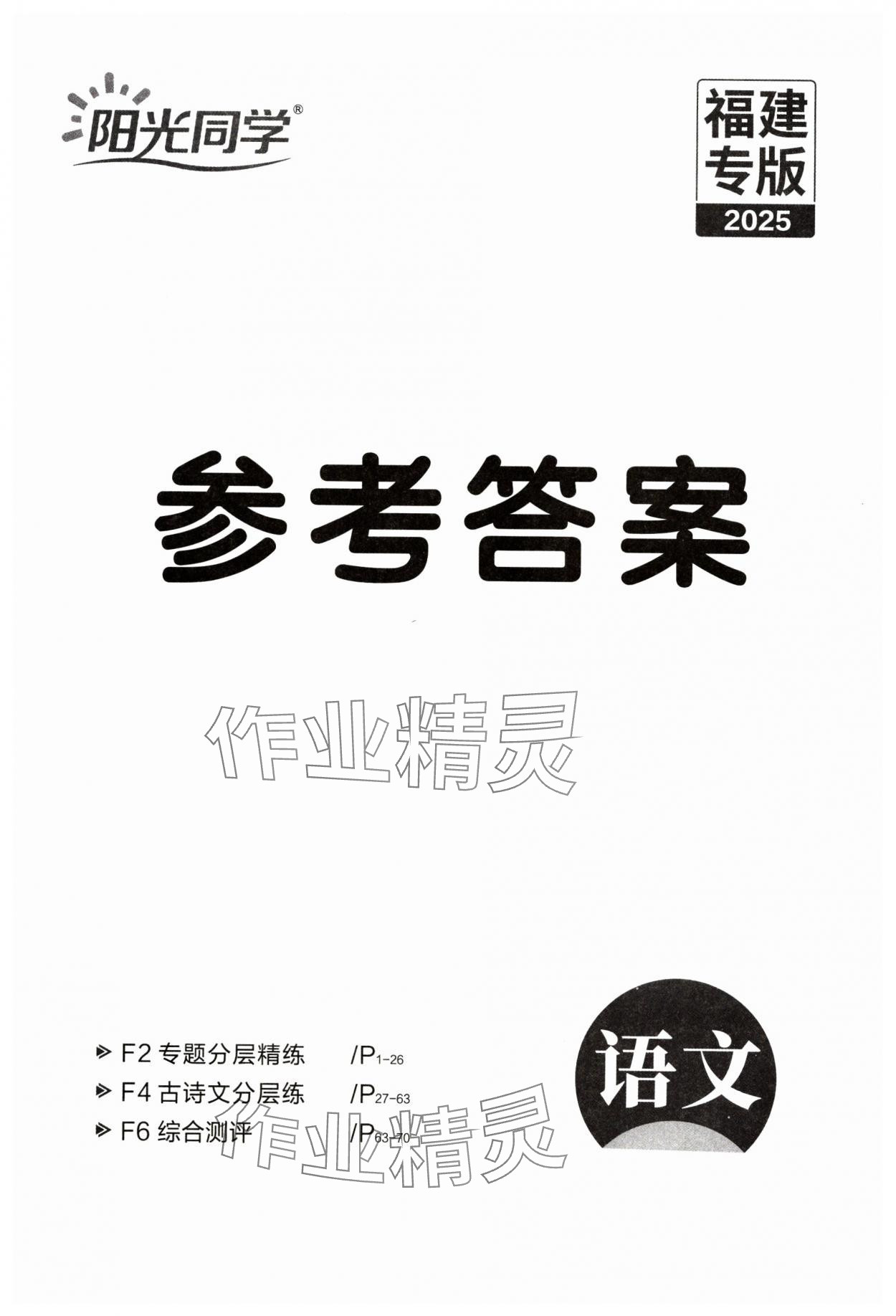 2025年陽光同學(xué)分層新中考語文福建專版 第1頁