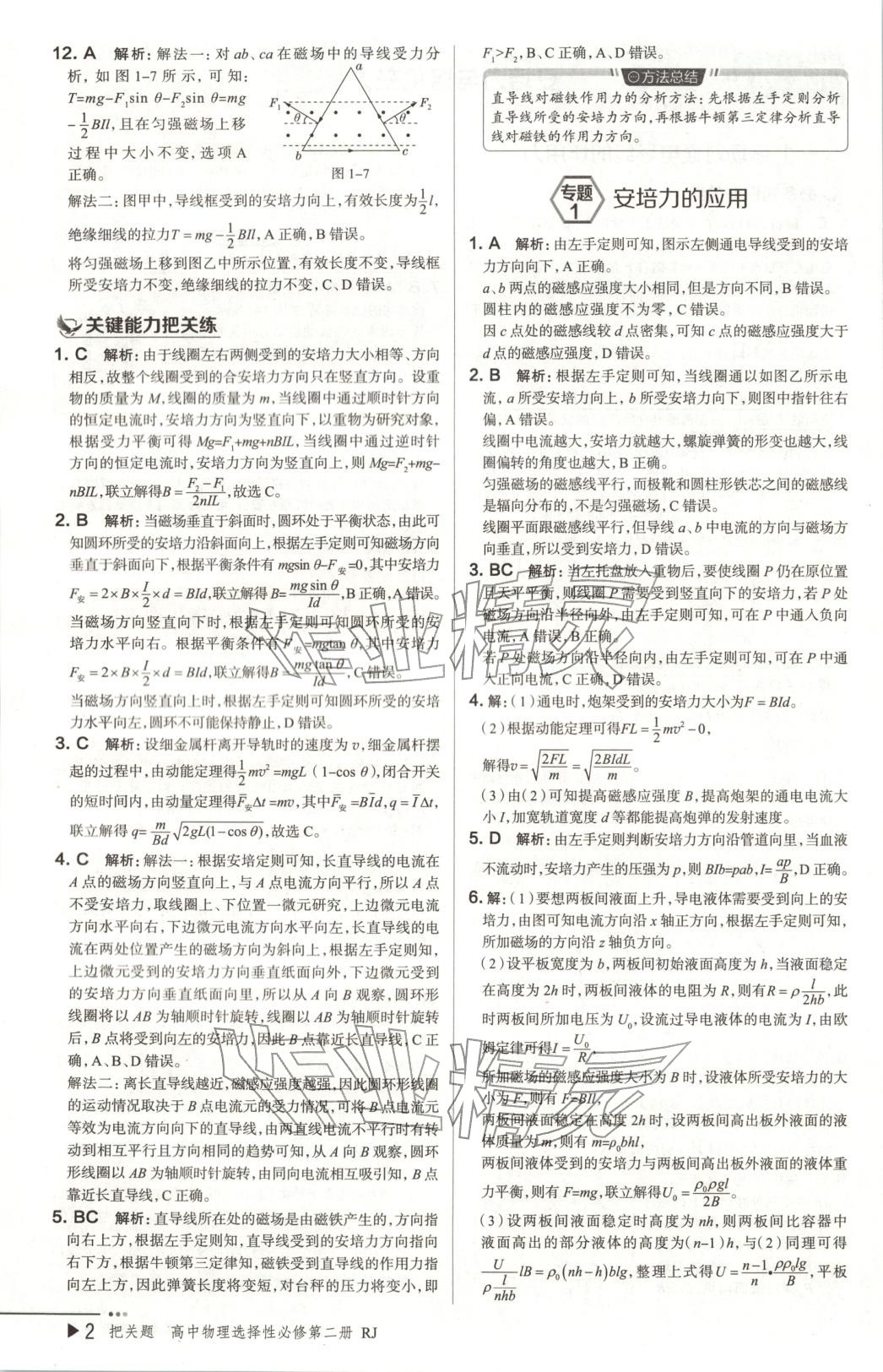 2025年把关题高中物理选择性必修第二册人教版 第2页