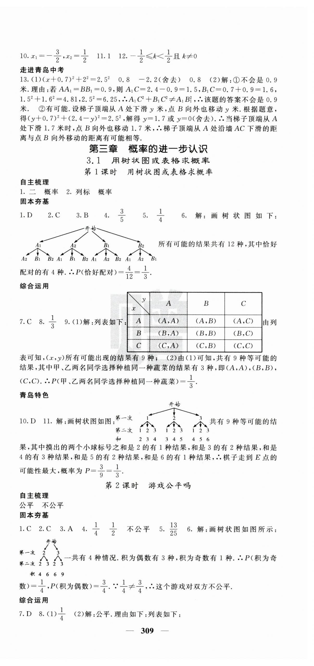 2024年名校課堂內(nèi)外九年級(jí)數(shù)學(xué)全一冊(cè)北師大版青島專版 第12頁