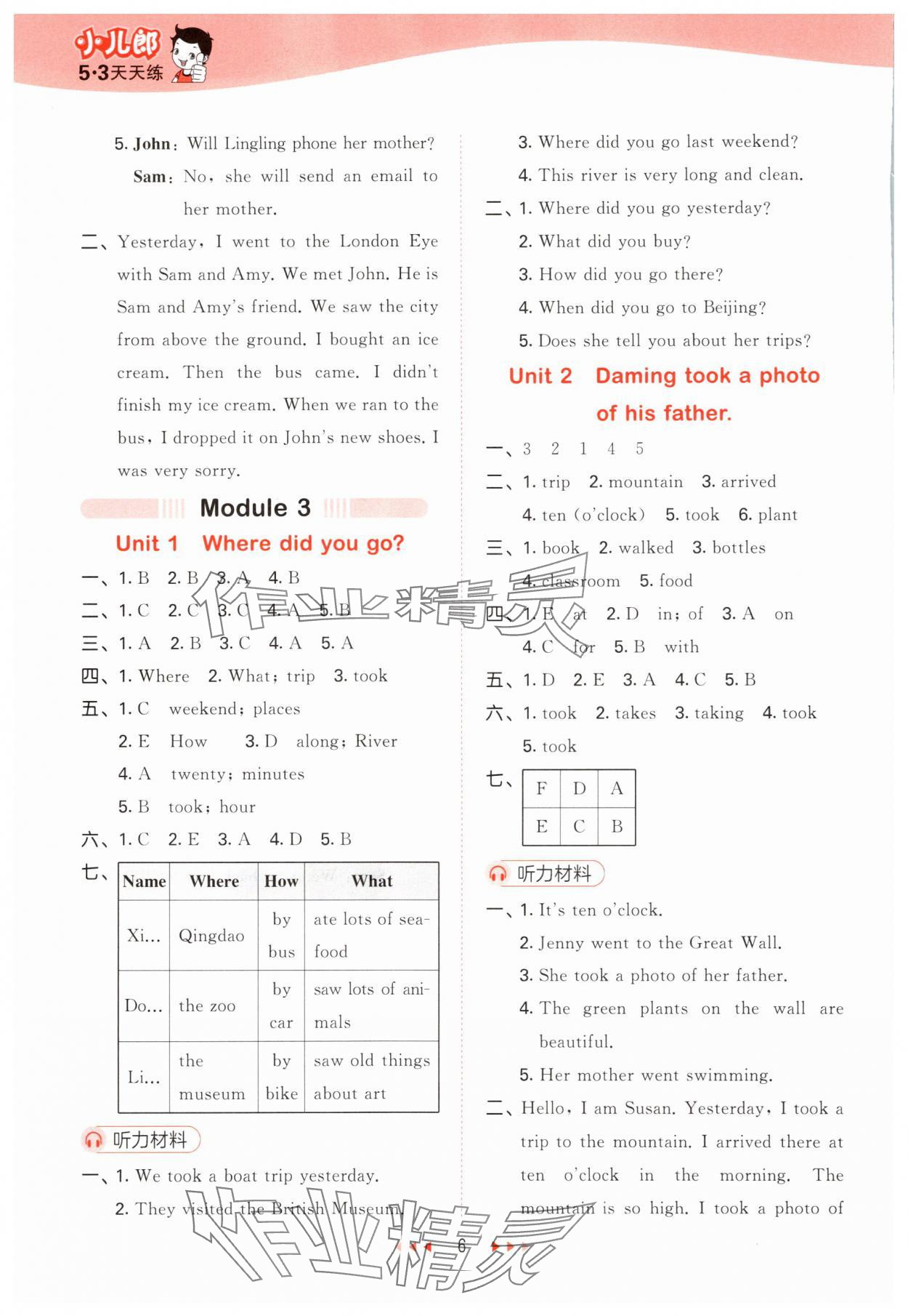 2025年53天天練五年級英語上冊外研版 第6頁