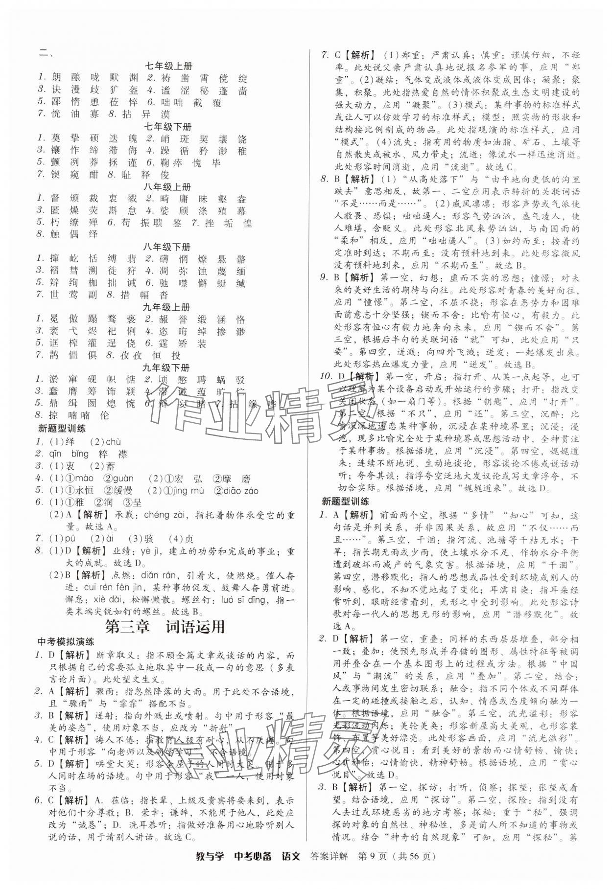 2024年廣東中考必備語文 第9頁