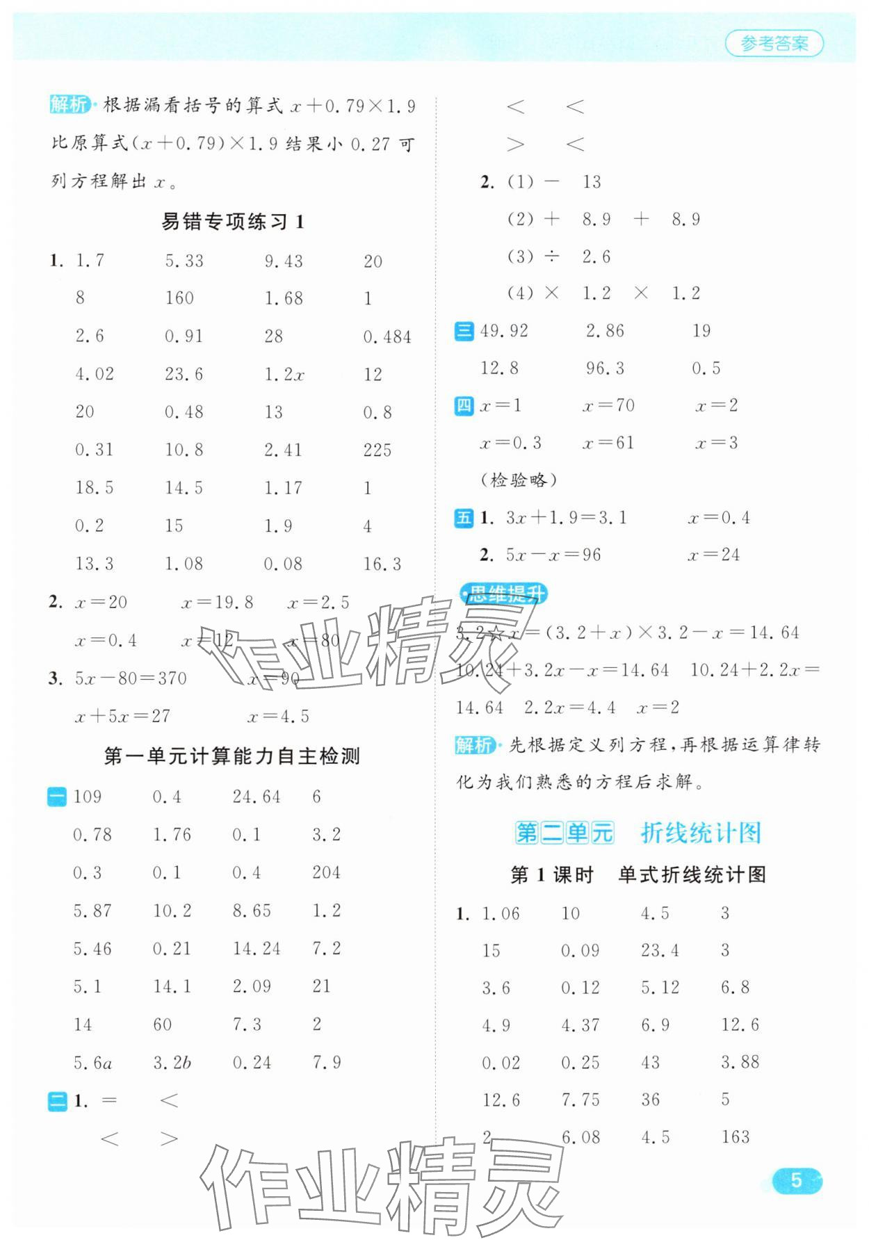 2025年亮點給力計算天天練五年級數(shù)學下冊蘇教版 第5頁