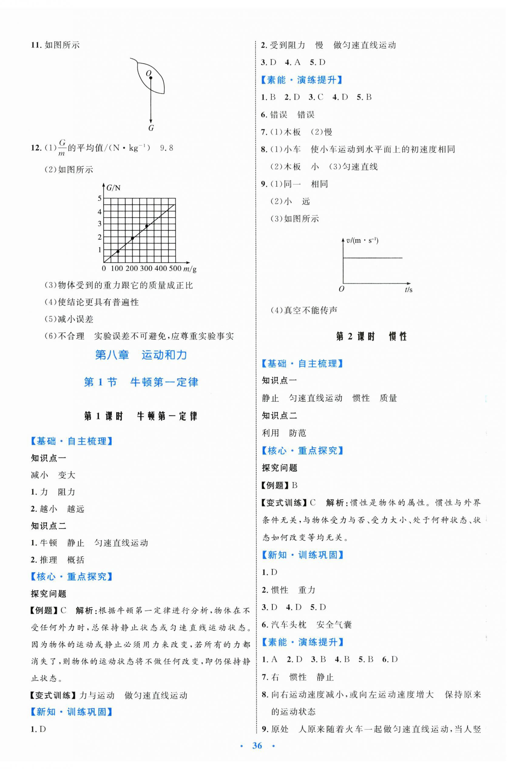 2024年同步學(xué)習(xí)目標(biāo)與檢測八年級物理下冊人教版 第4頁