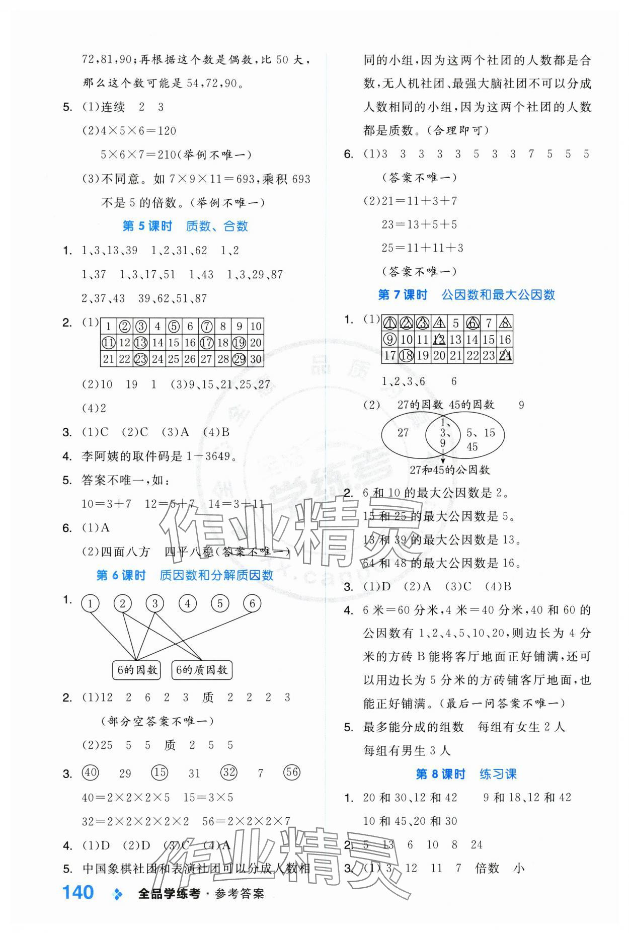 2025年全品學(xué)練考五年級(jí)數(shù)學(xué)下冊(cè)蘇教版 第8頁(yè)