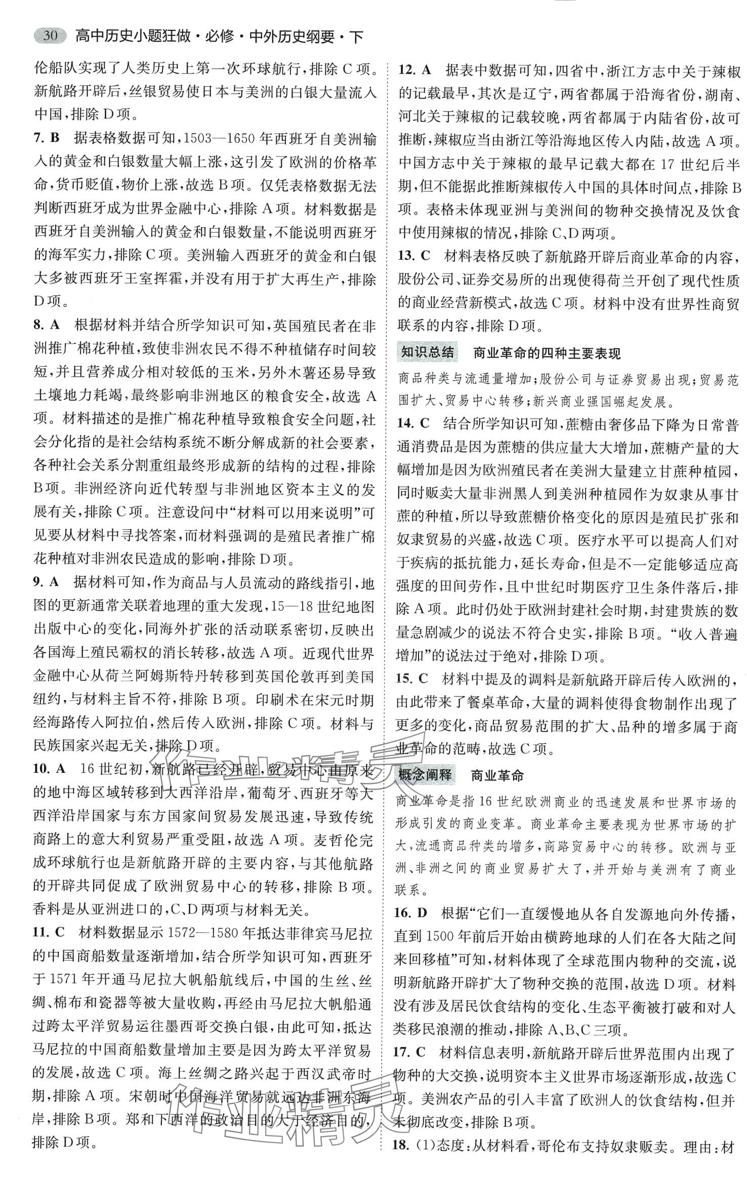 2024年小題狂做高中歷史必修下冊人教版 第12頁