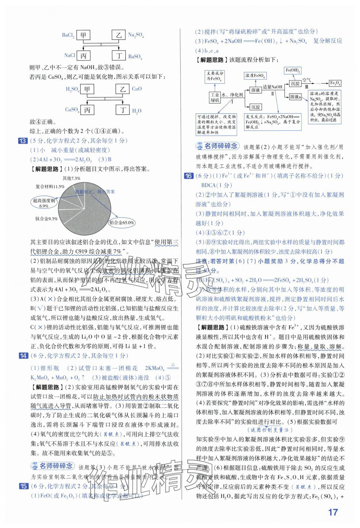 2024年金考卷45套匯編化學(xué)安徽專版 第17頁