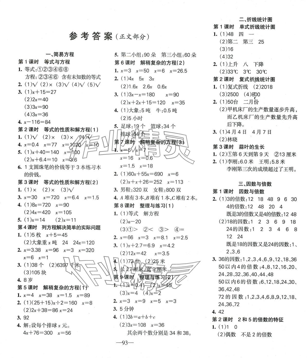 2024年整合集訓(xùn)天天練五年級(jí)數(shù)學(xué)下冊(cè)蘇教版 第1頁