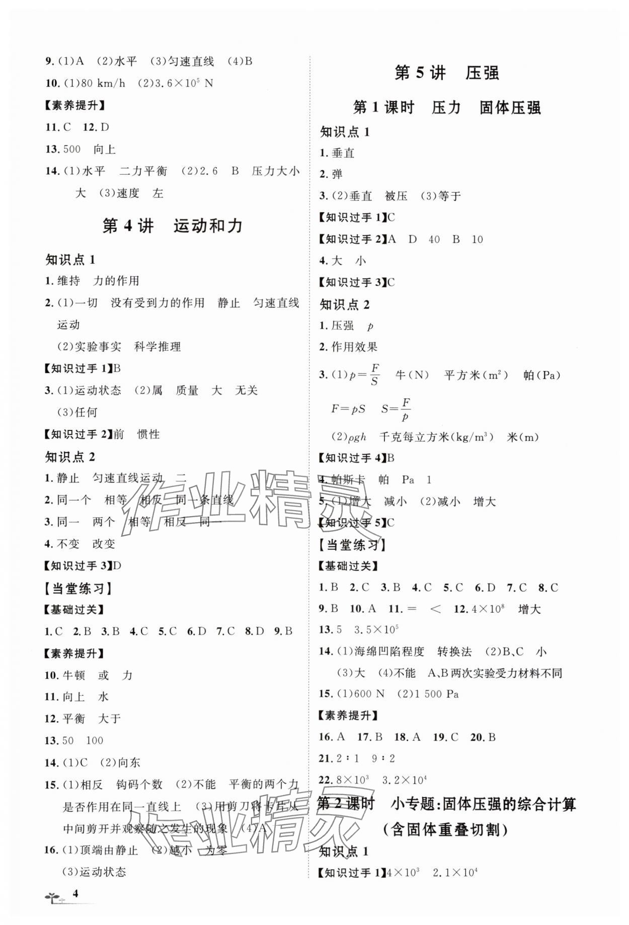 2024年直面新中考物理中考人教版重慶專版 第4頁