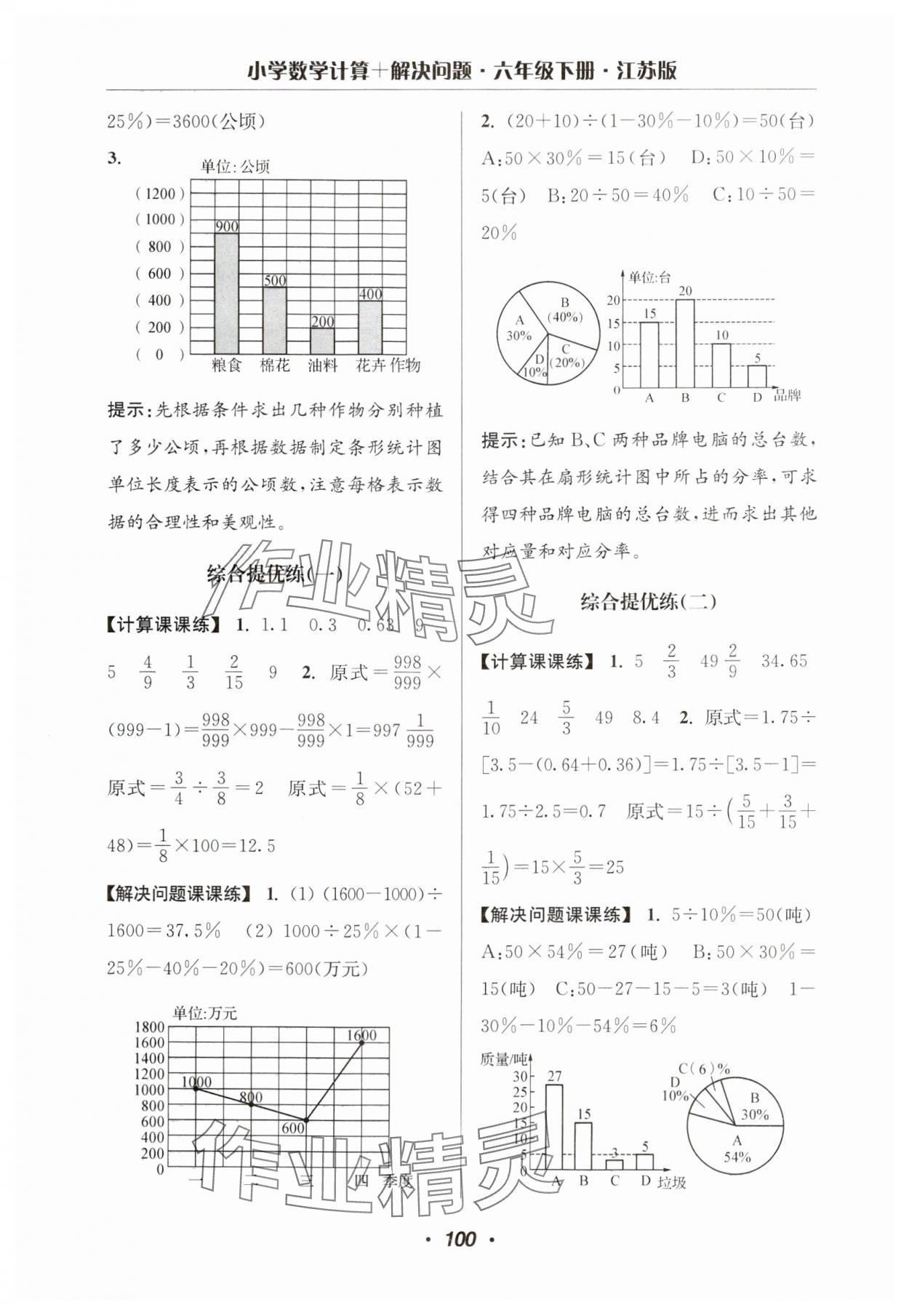 2025年超能學典計算加解決問題六年級數學下冊蘇教版 第2頁