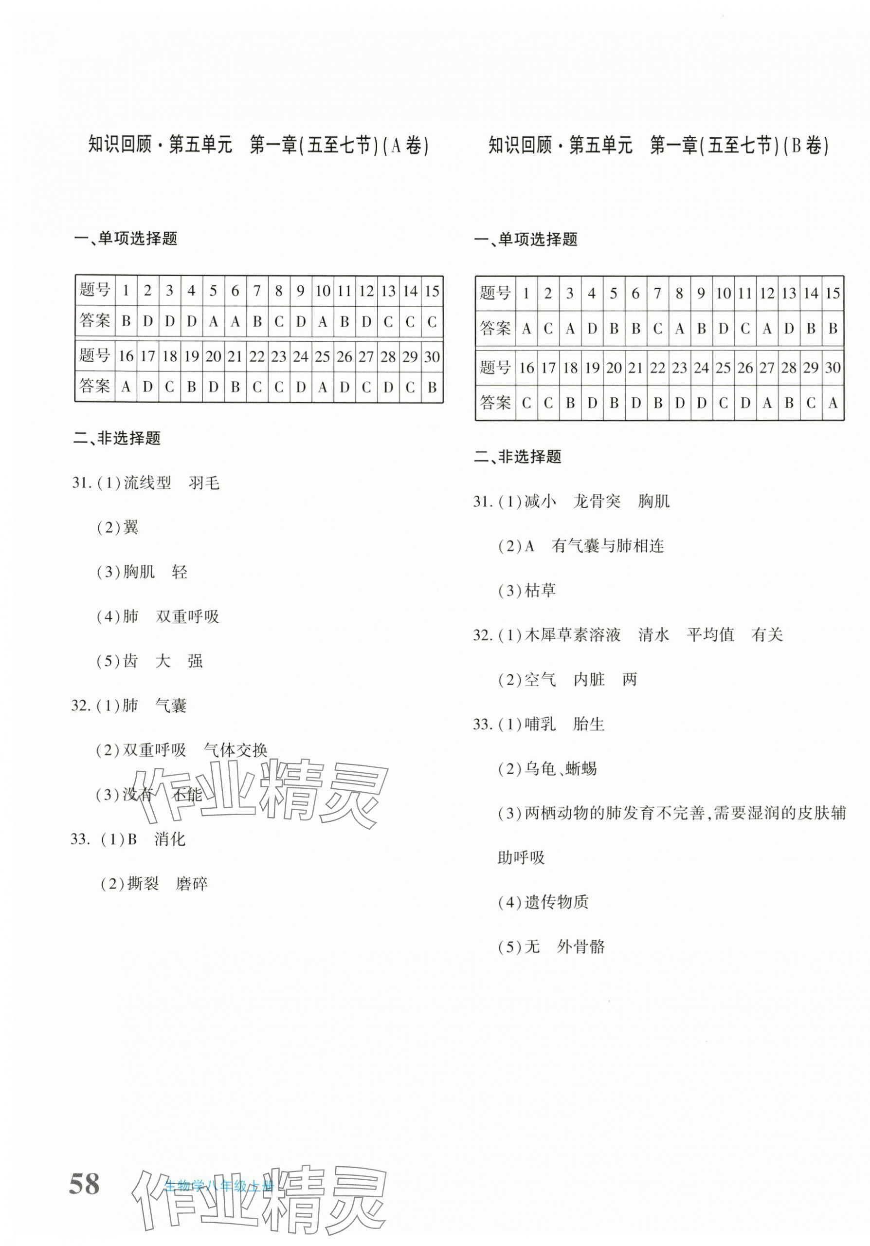 2024年優(yōu)學(xué)1+1評價與測試八年級生物上冊人教版 第3頁